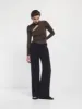 Coral Wrap Top In Turkish Coffee sold by Ninety Percent