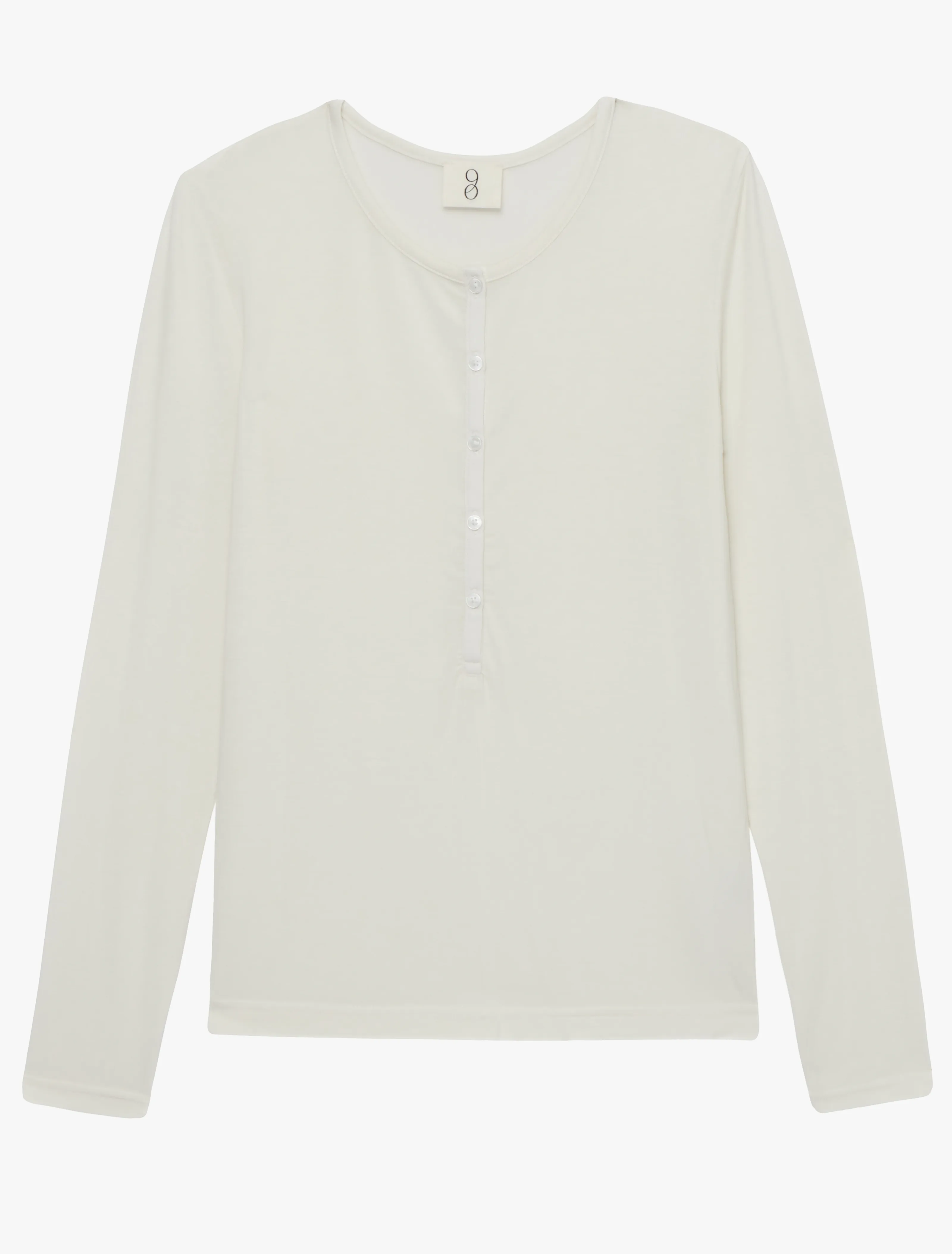 Henley Top in Whisper White sold by Ninety Percent product image thumbnail 2