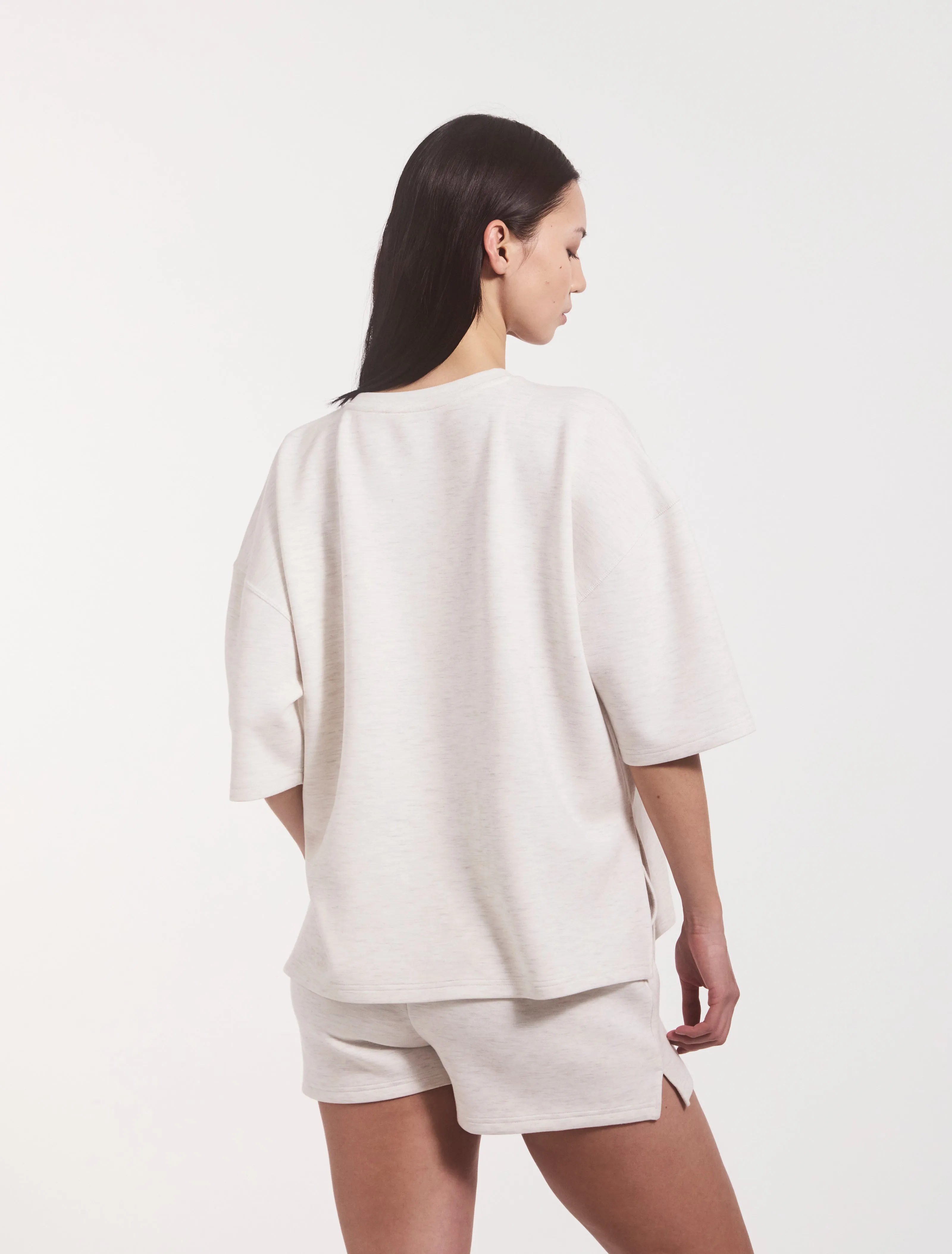 Classic Lounge T-Shirt in Oatmeal Marl sold by Ninety Percent product image thumbnail 2