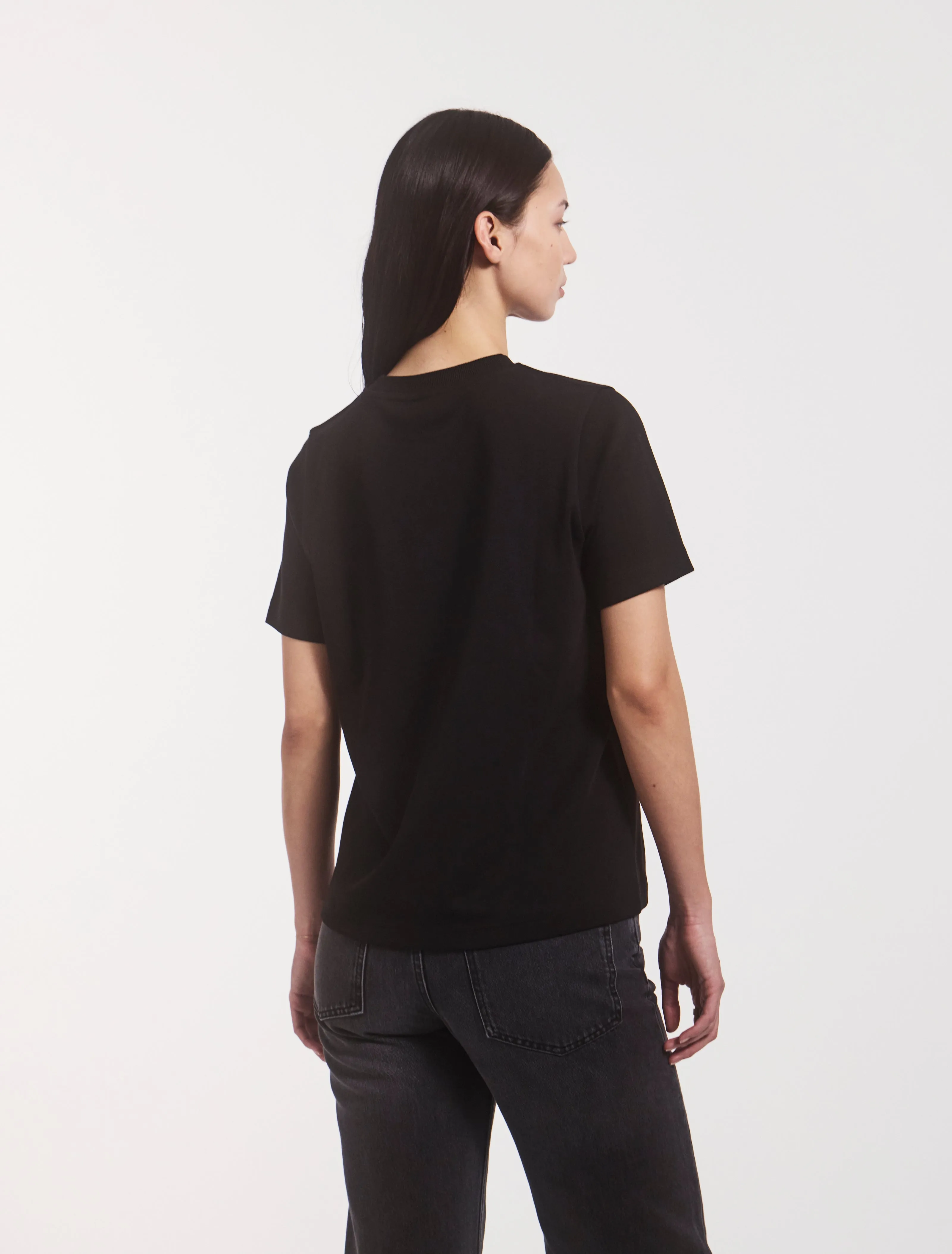 Compact Cotton Oversized T-Shirt in Black sold by Ninety Percent product image thumbnail 3
