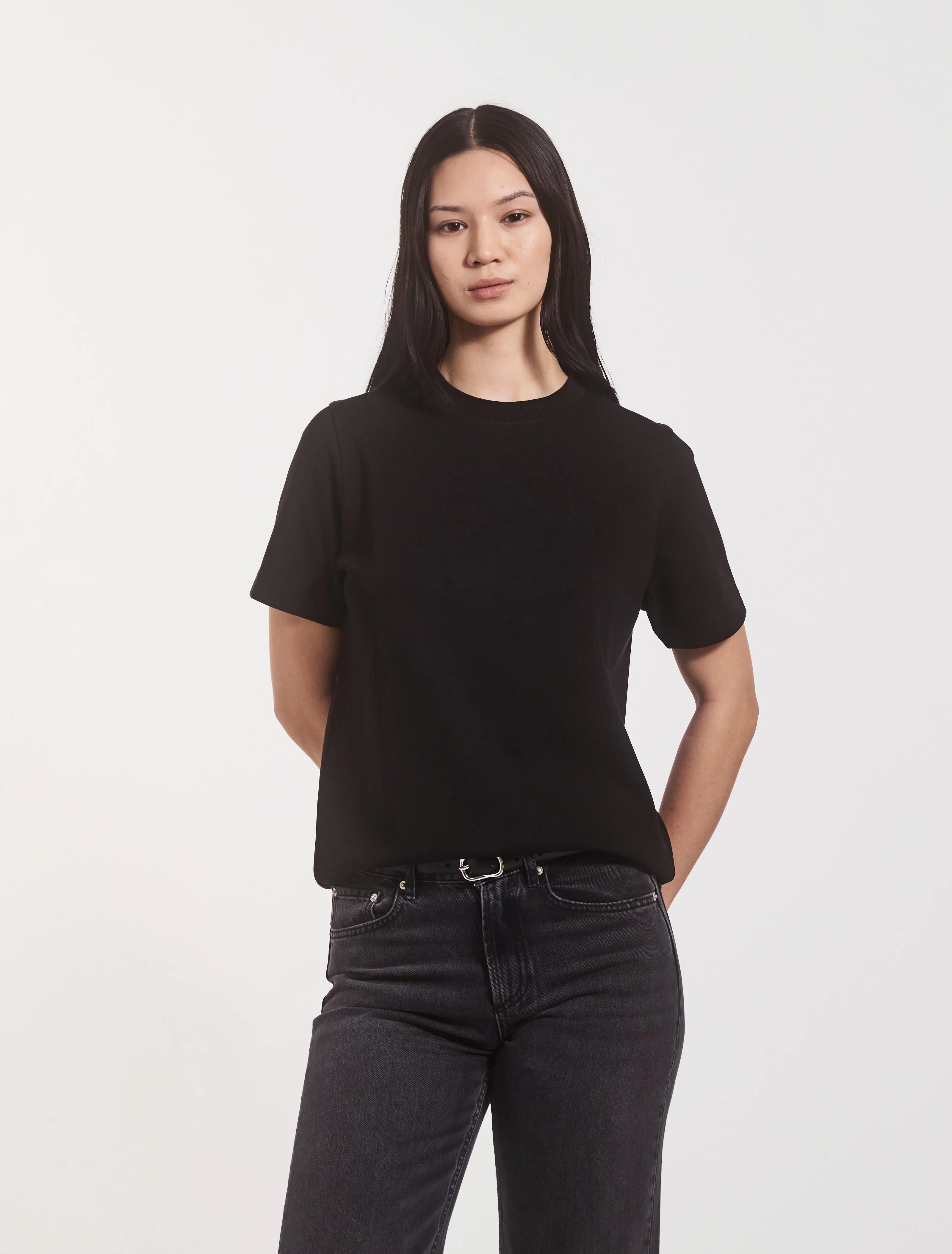 Compact Cotton Oversized T-Shirt in Black sold by Ninety Percent