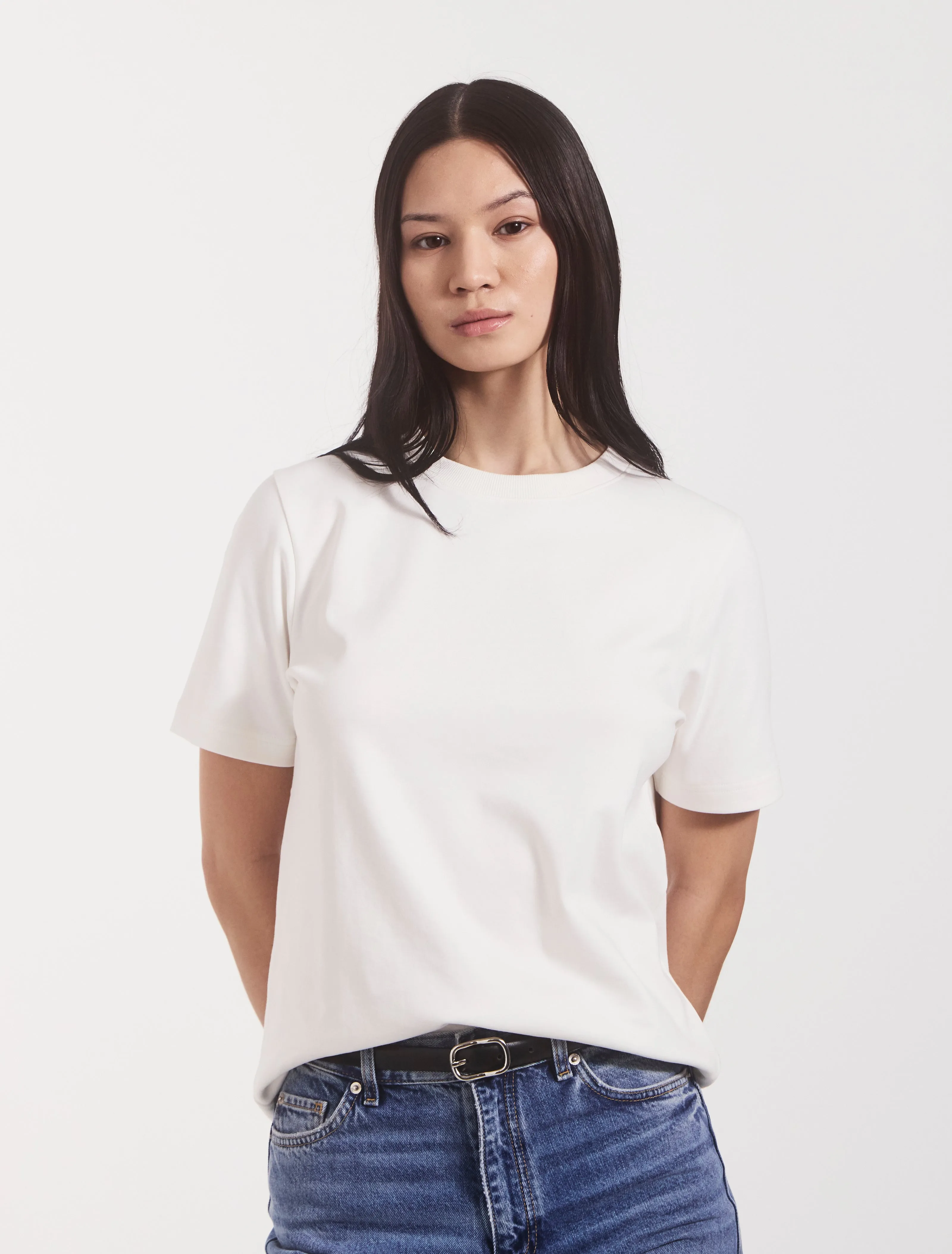 Compact Cotton Oversized T-Shirt in Off White sold by Ninety Percent
