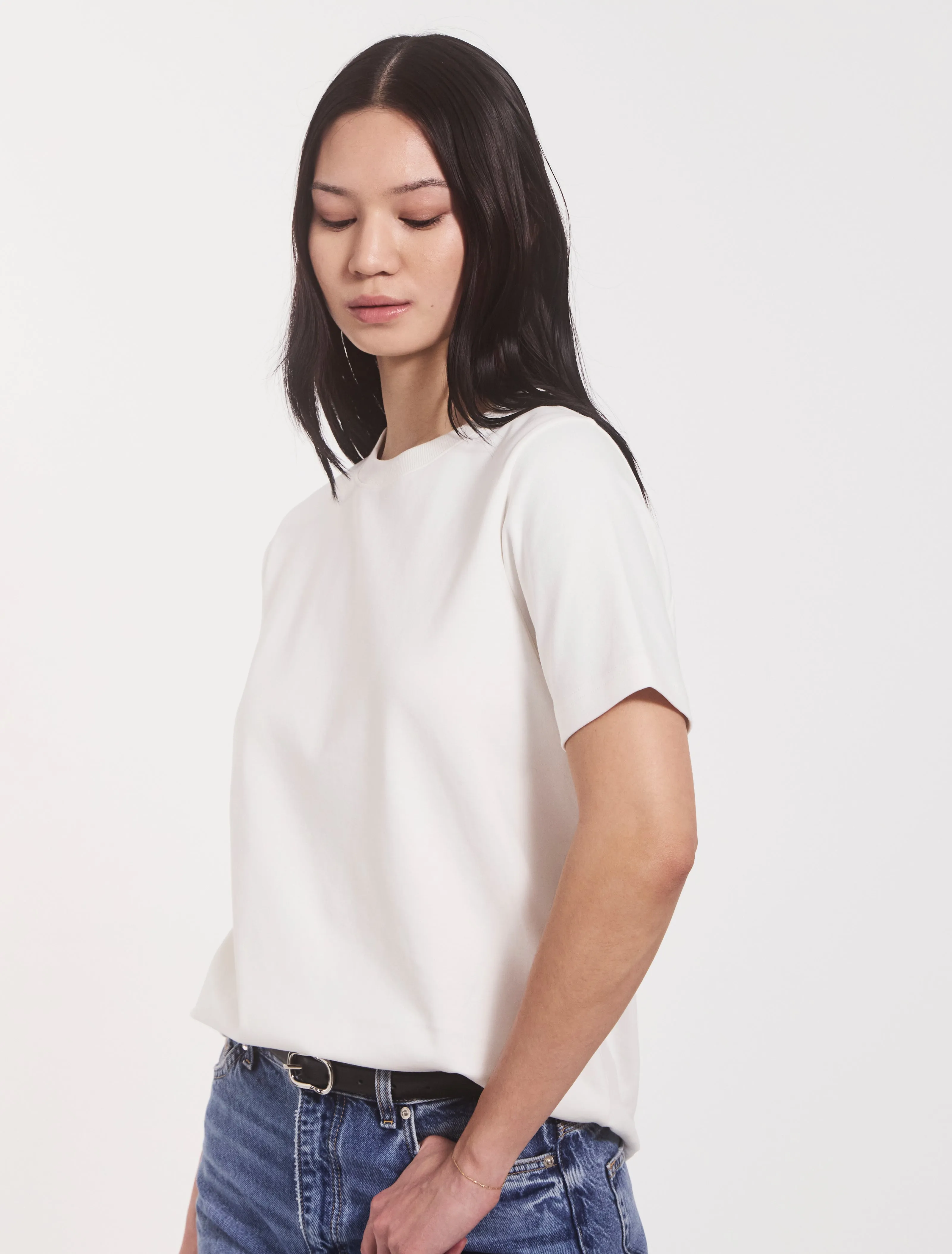 Compact Cotton Oversized T-Shirt in Off White sold by Ninety Percent product image thumbnail 2