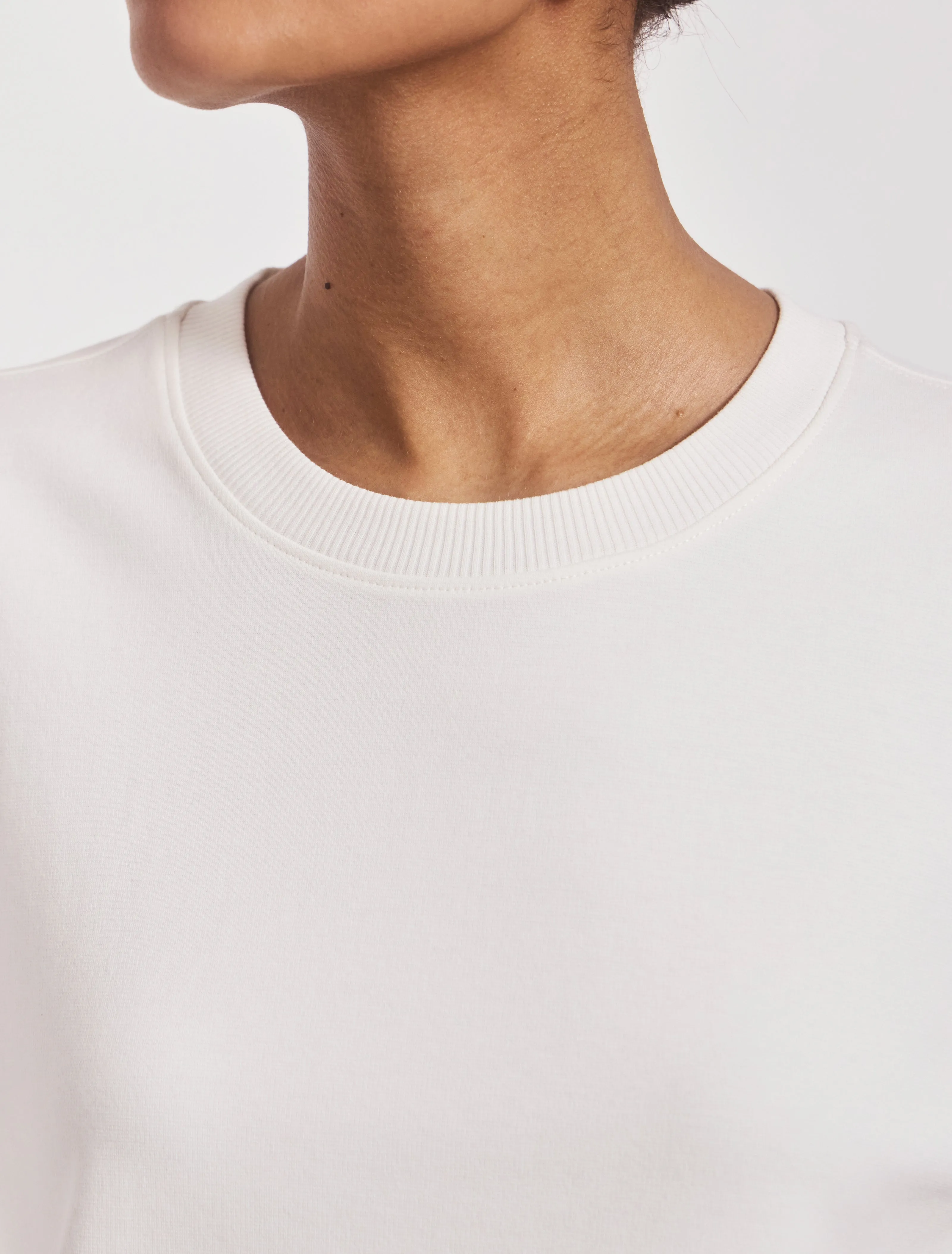 Compact Cotton Long Sleeve T-Shirt in Off White sold by Ninety Percent product image thumbnail 4