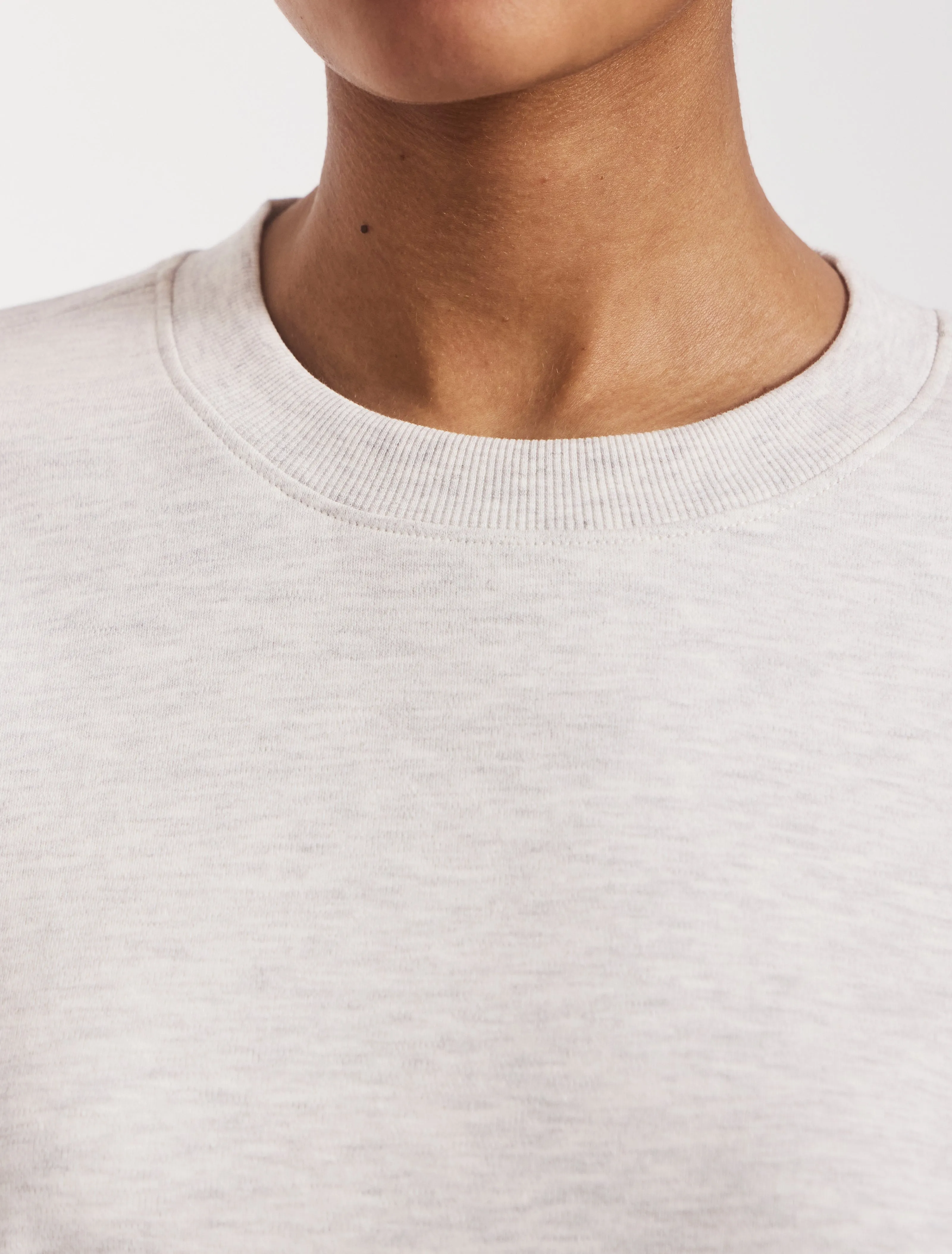 Compact Cotton Boxy T-Shirt in Light Grey Marl sold by Ninety Percent product image thumbnail 5
