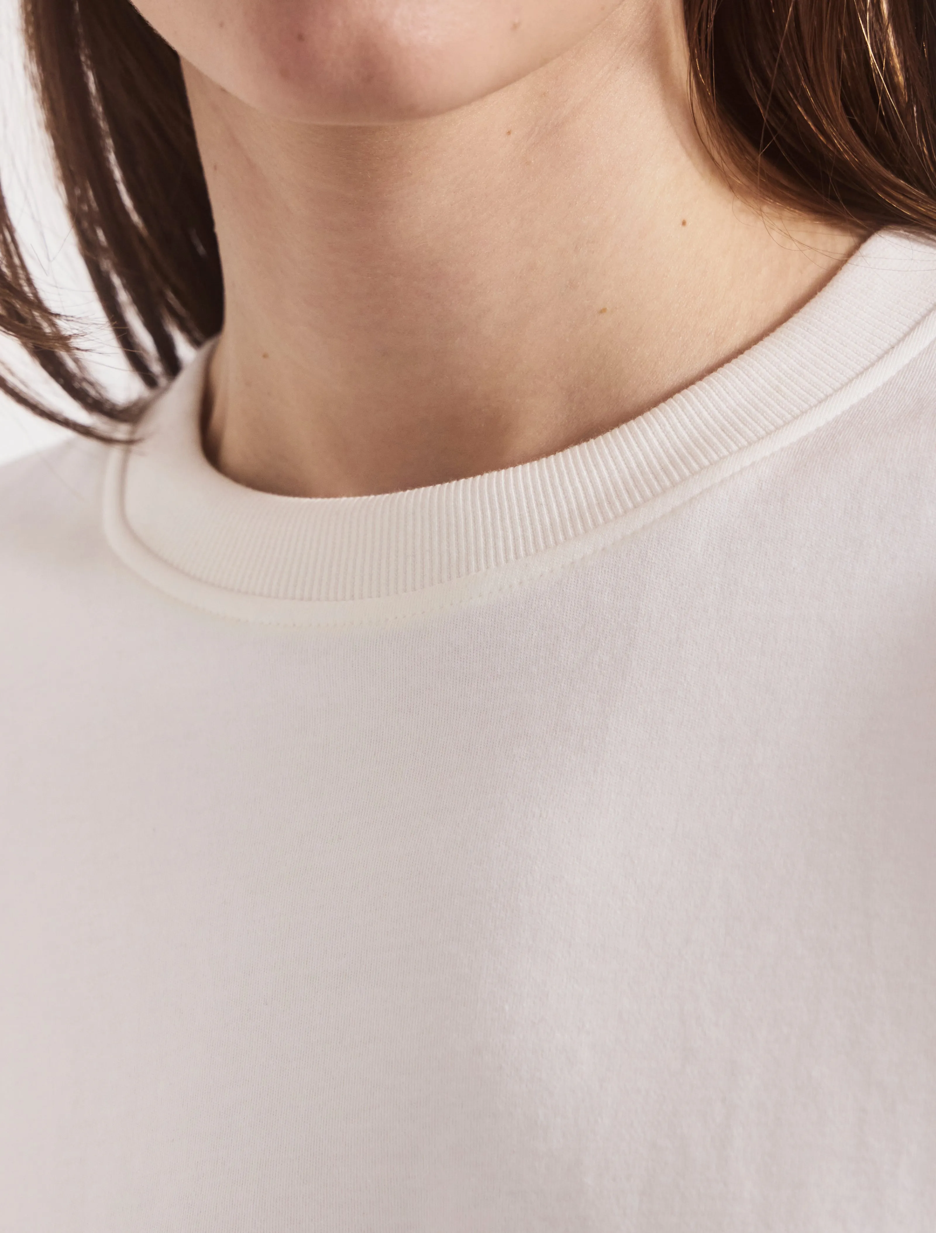 Compact Cotton Boxy T-shirt in Off White sold by Ninety Percent product image thumbnail 4