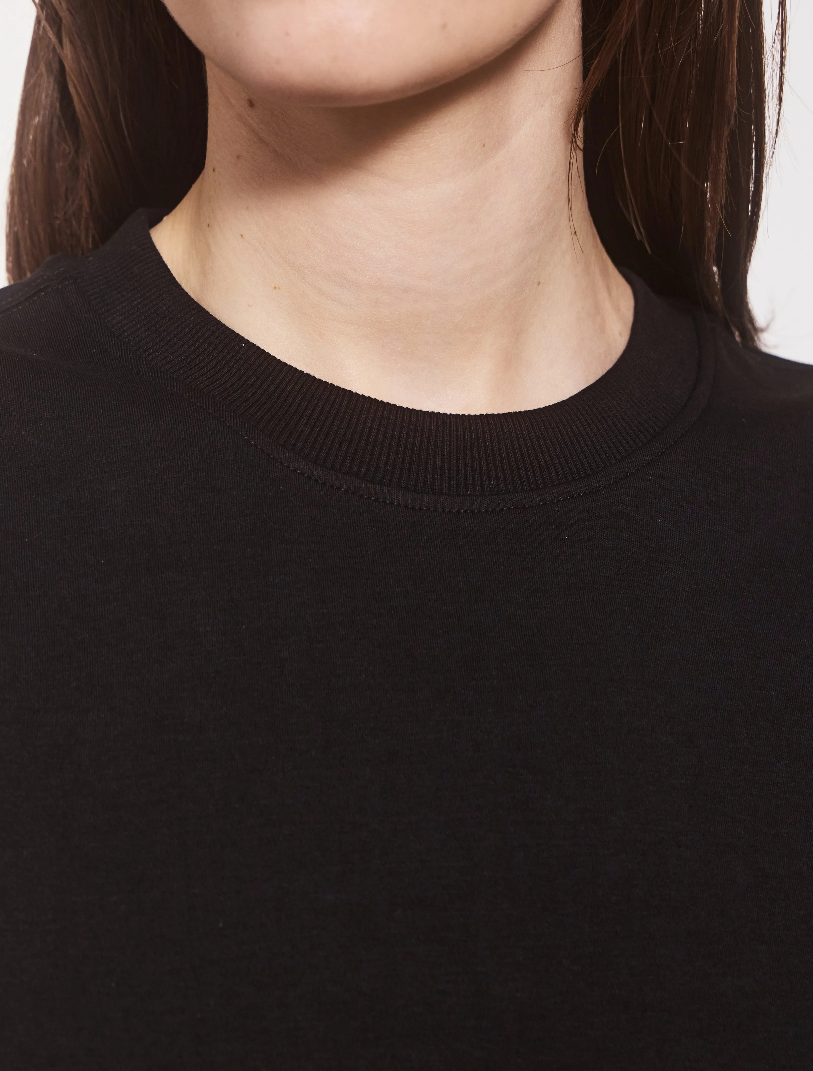 Compact Cotton Boxy T-shirt in Black sold by Ninety Percent product image thumbnail 5