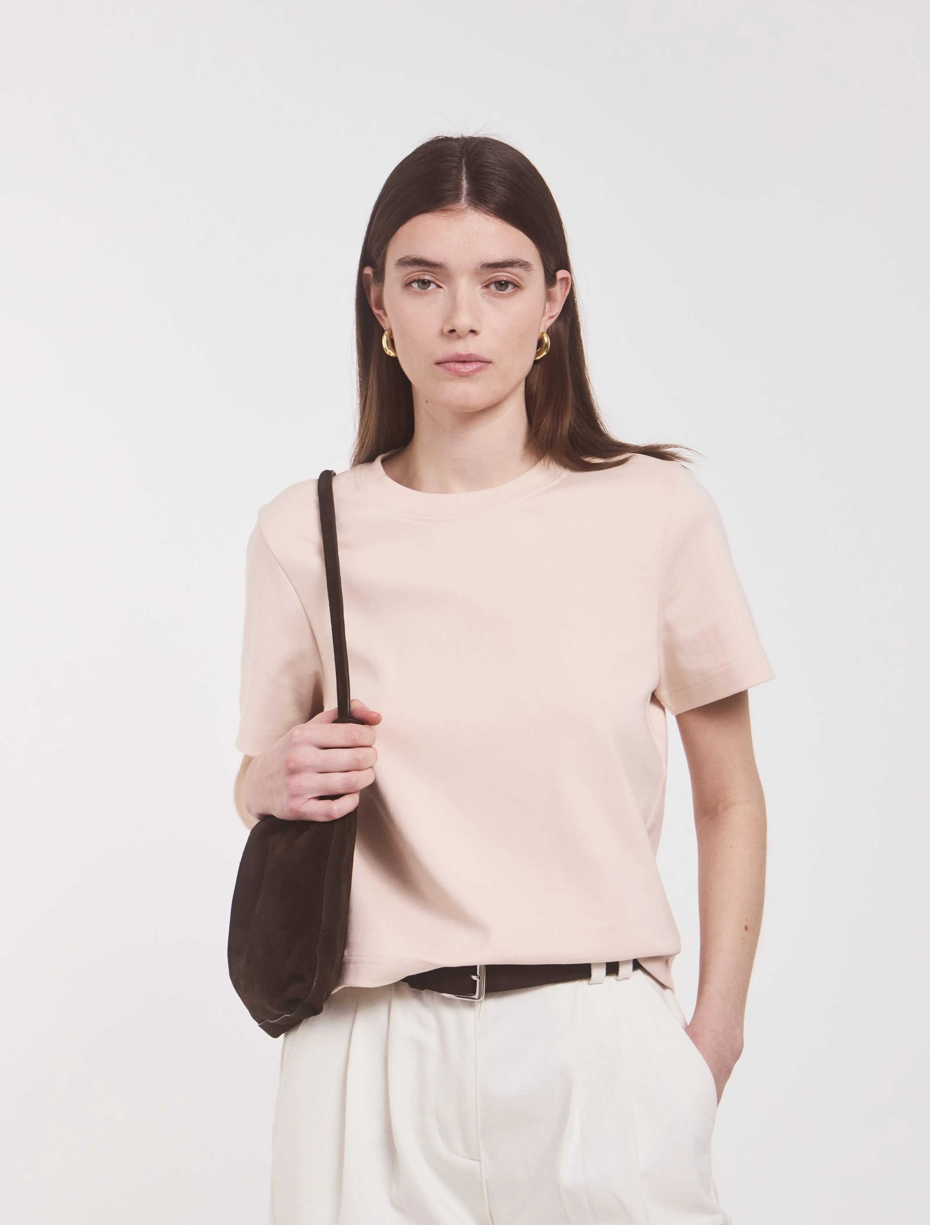 Signature T-shirt in Silver Peony sold by Ninety Percent product image thumbnail 3