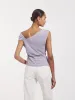 Tanz Draped Top in Lilac sold by Ninety Percent