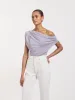 Tanz Draped Top in Lilac sold by Ninety Percent