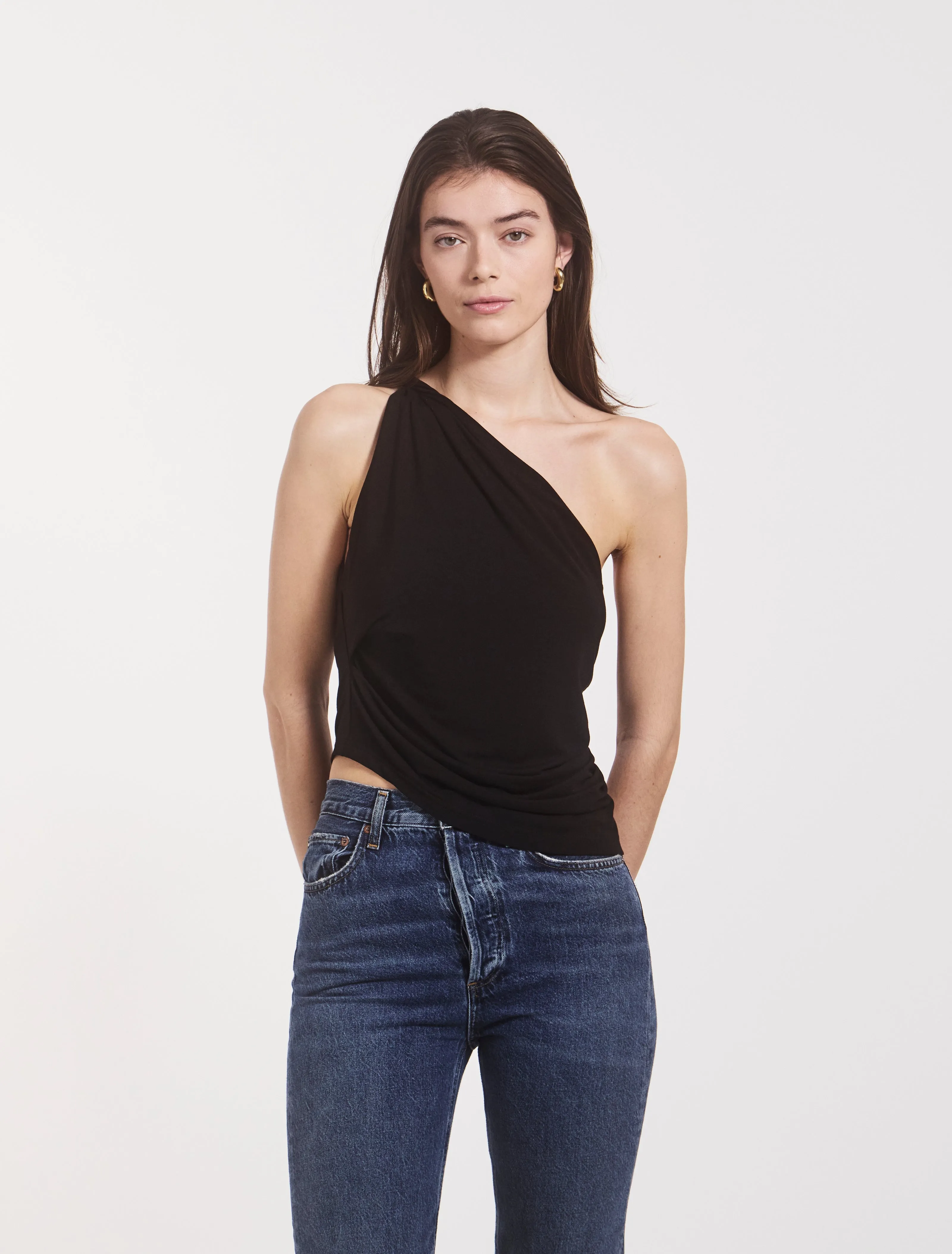 Cava Asymmetric Top in Black sold by Ninety Percent product image thumbnail 3