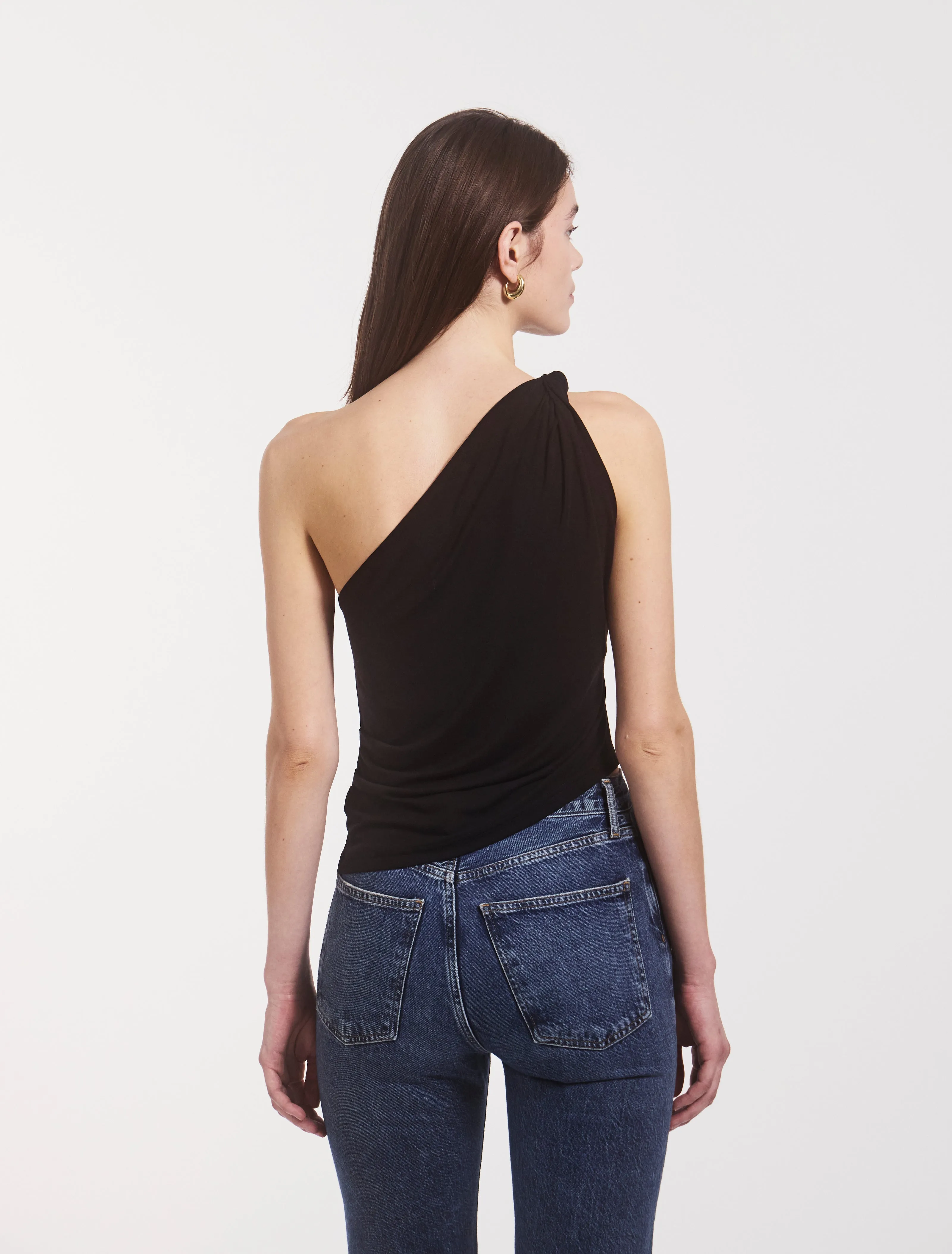 Cava Asymmetric Top in Black sold by Ninety Percent product image thumbnail 4