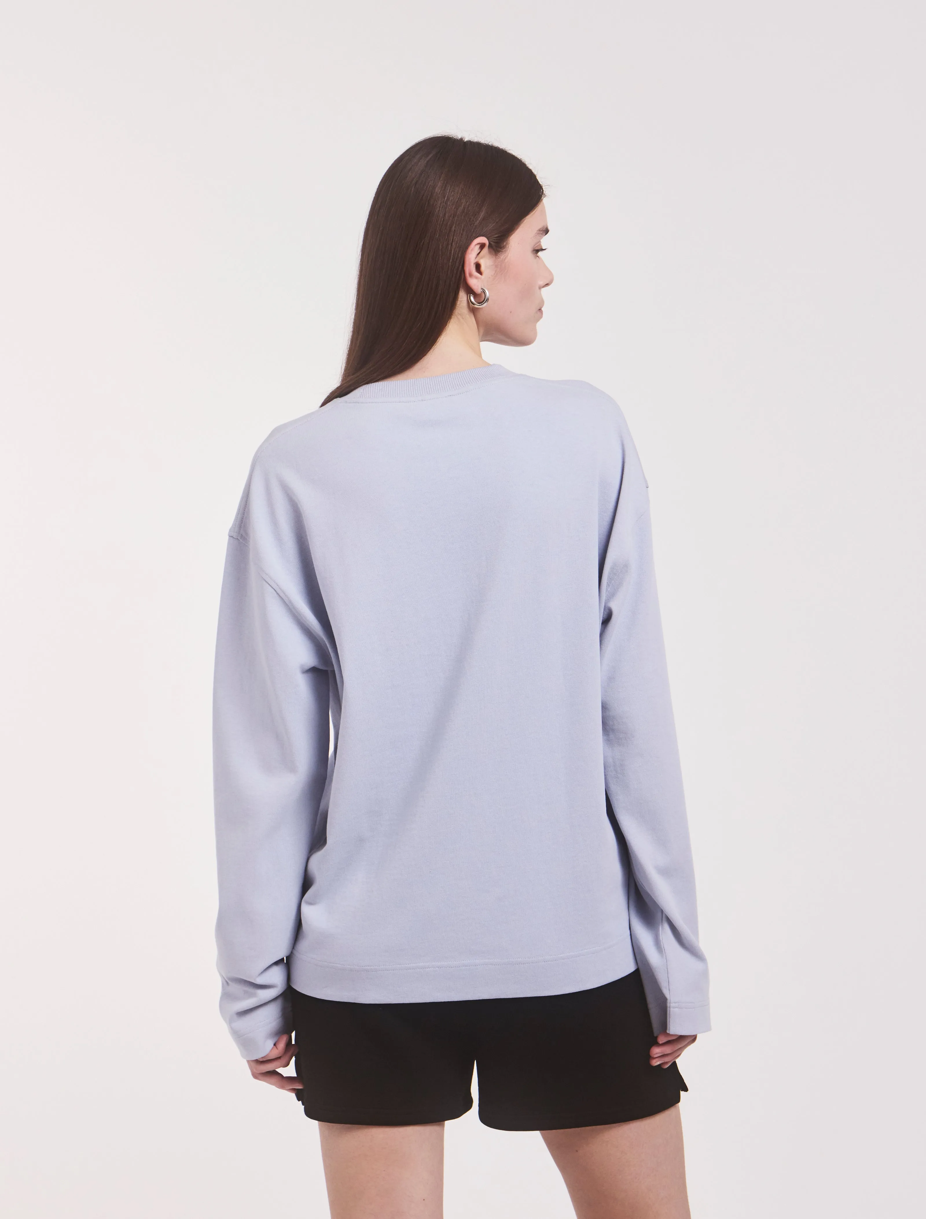 Compact Cotton Boyfriend Long Sleeve T-Shirt in Sky sold by Ninety Percent product image thumbnail 2