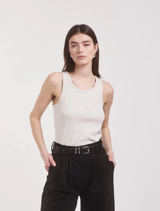 Signature Tank in Light Grey Marl sold by Ninety Percent
