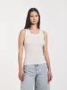 Summer Rib Tank in White sold by Ninety Percent