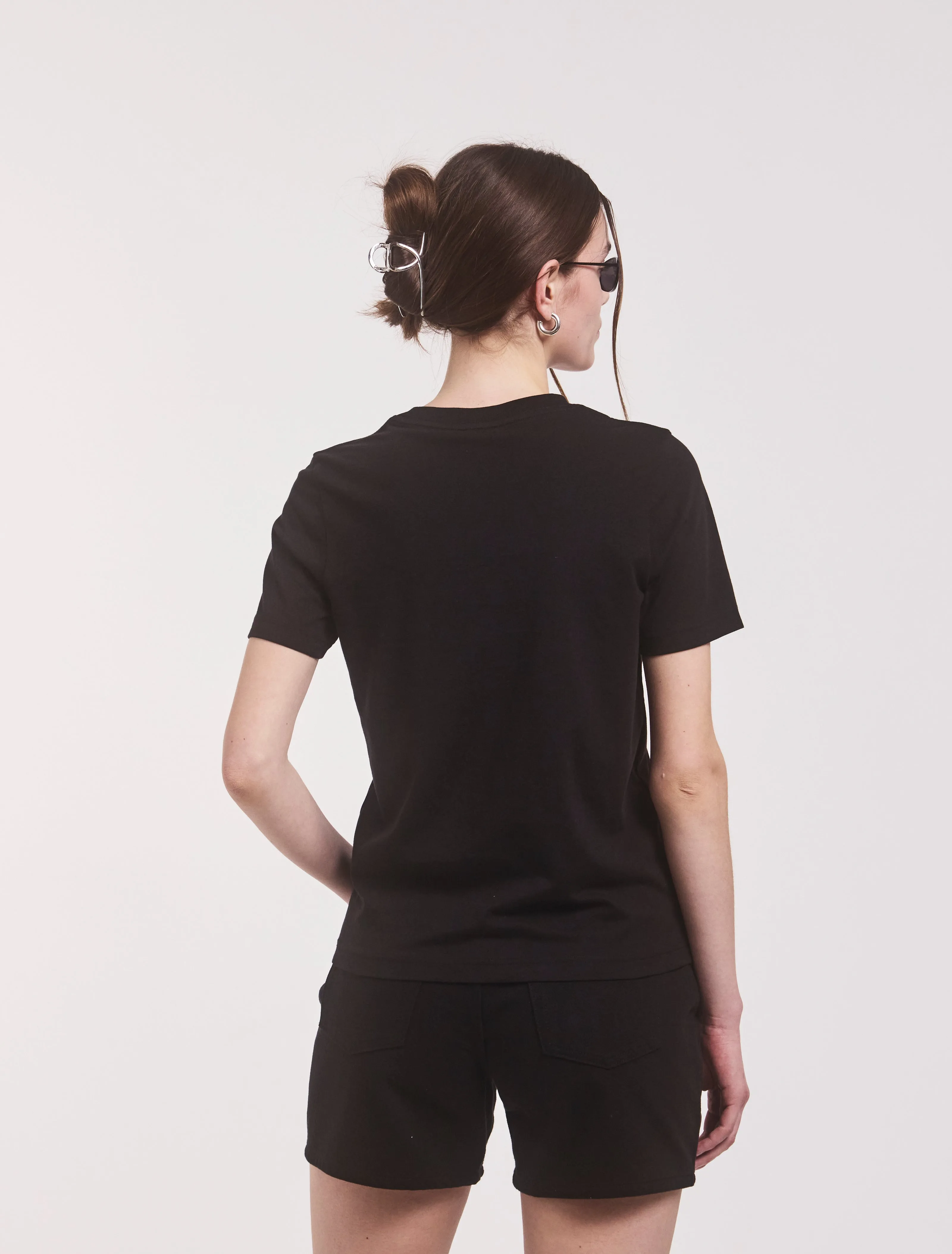 Classic Lightweight Cotton T-shirt in Black sold by Ninety Percent product image thumbnail 3