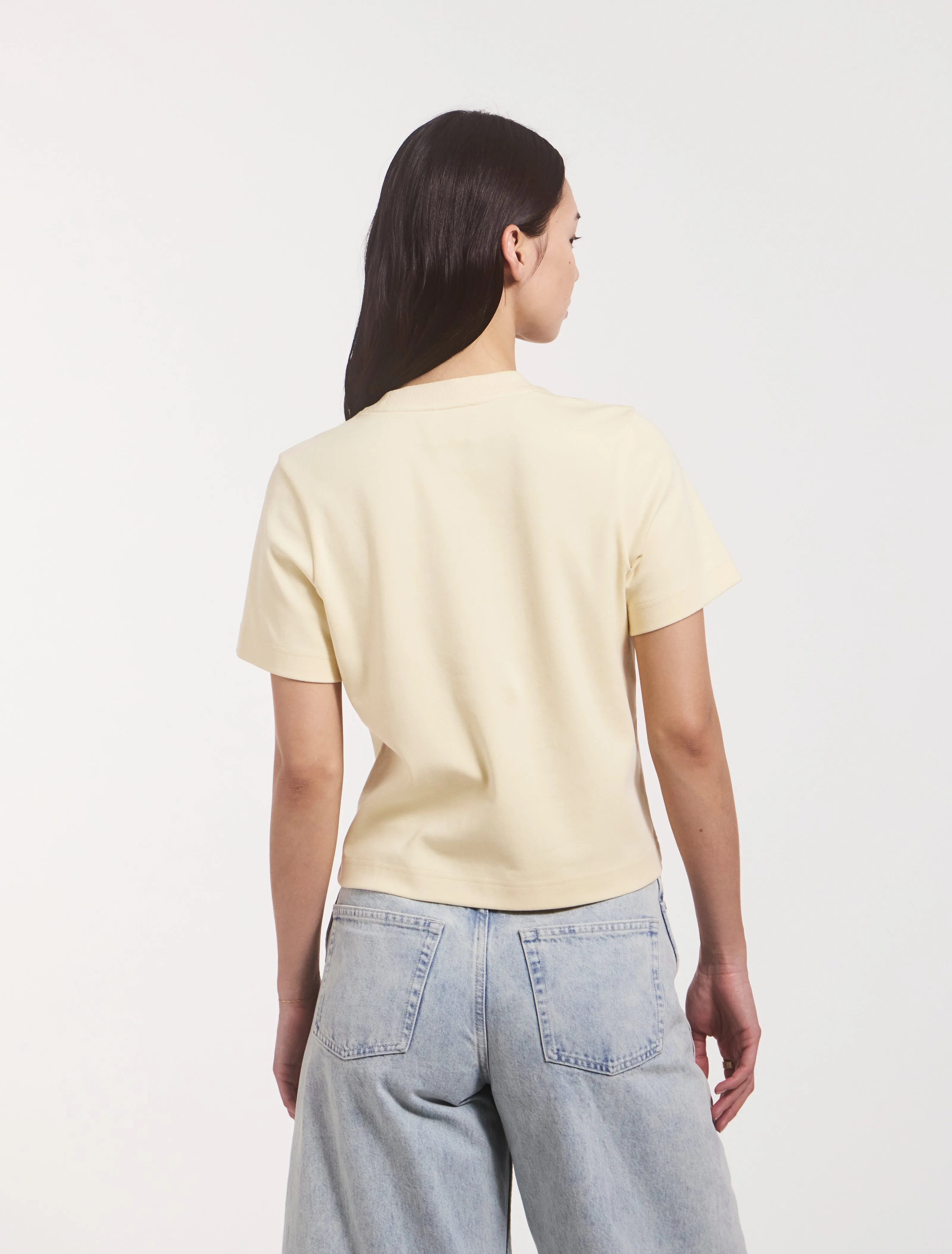 Signature T-shirt in Butter Milk sold by Ninety Percent product image thumbnail 3