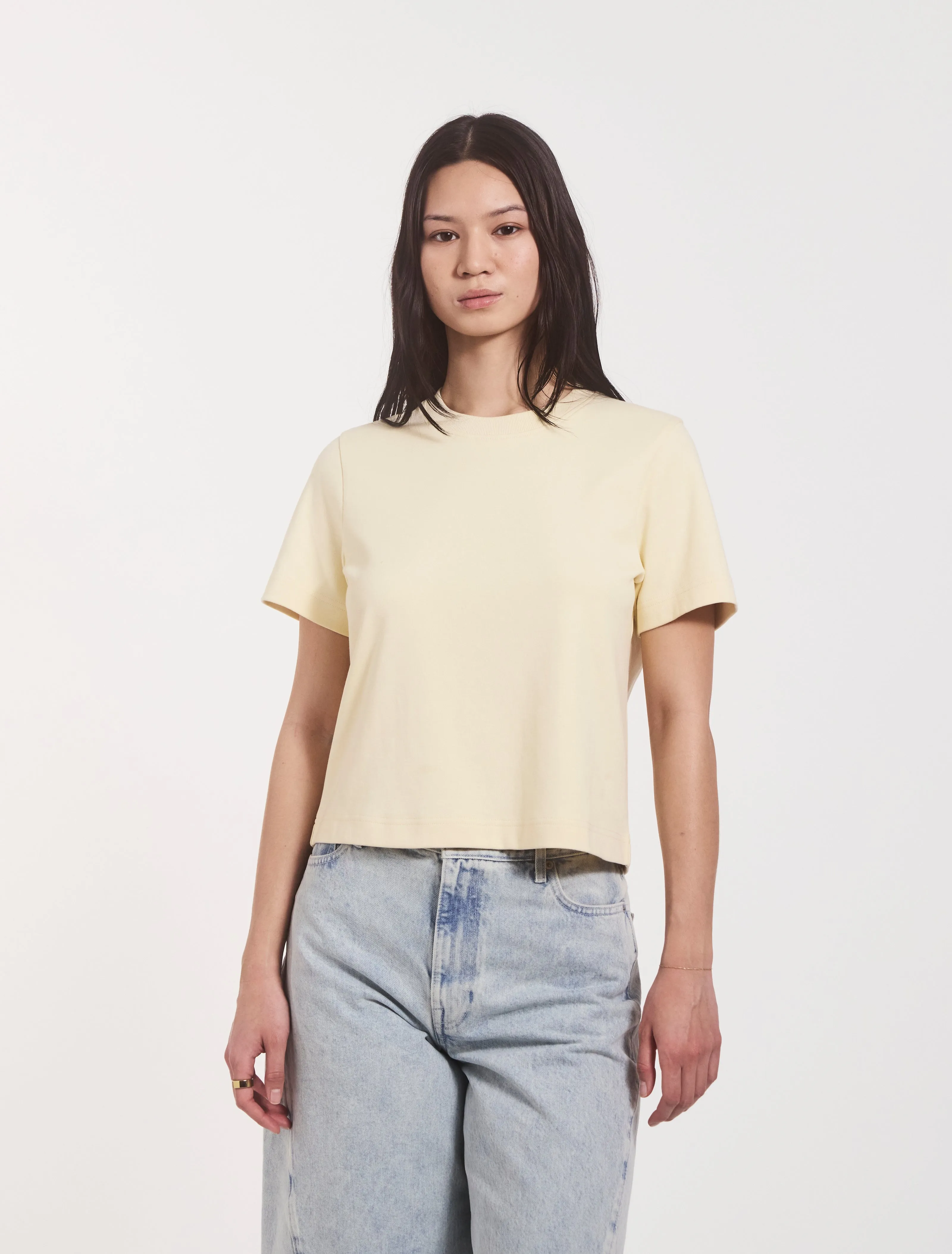 Signature T-shirt in Butter Milk sold by Ninety Percent product image thumbnail 2