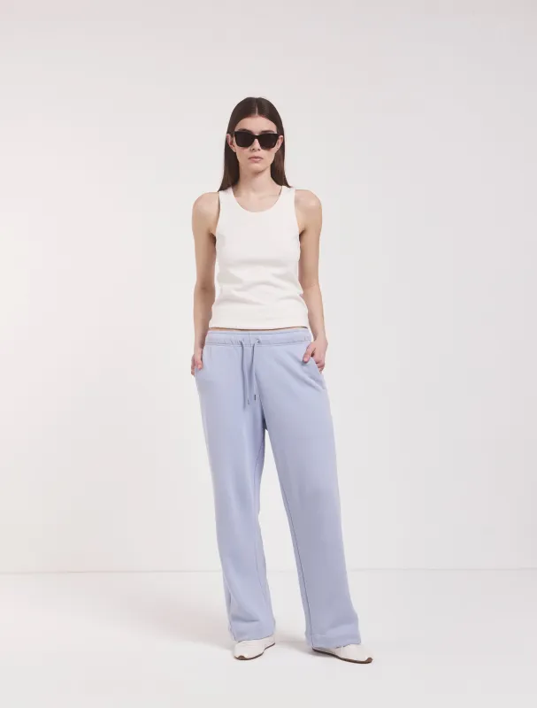 Signature Straight Leg Sweatpant in Sky sold by Ninety Percent