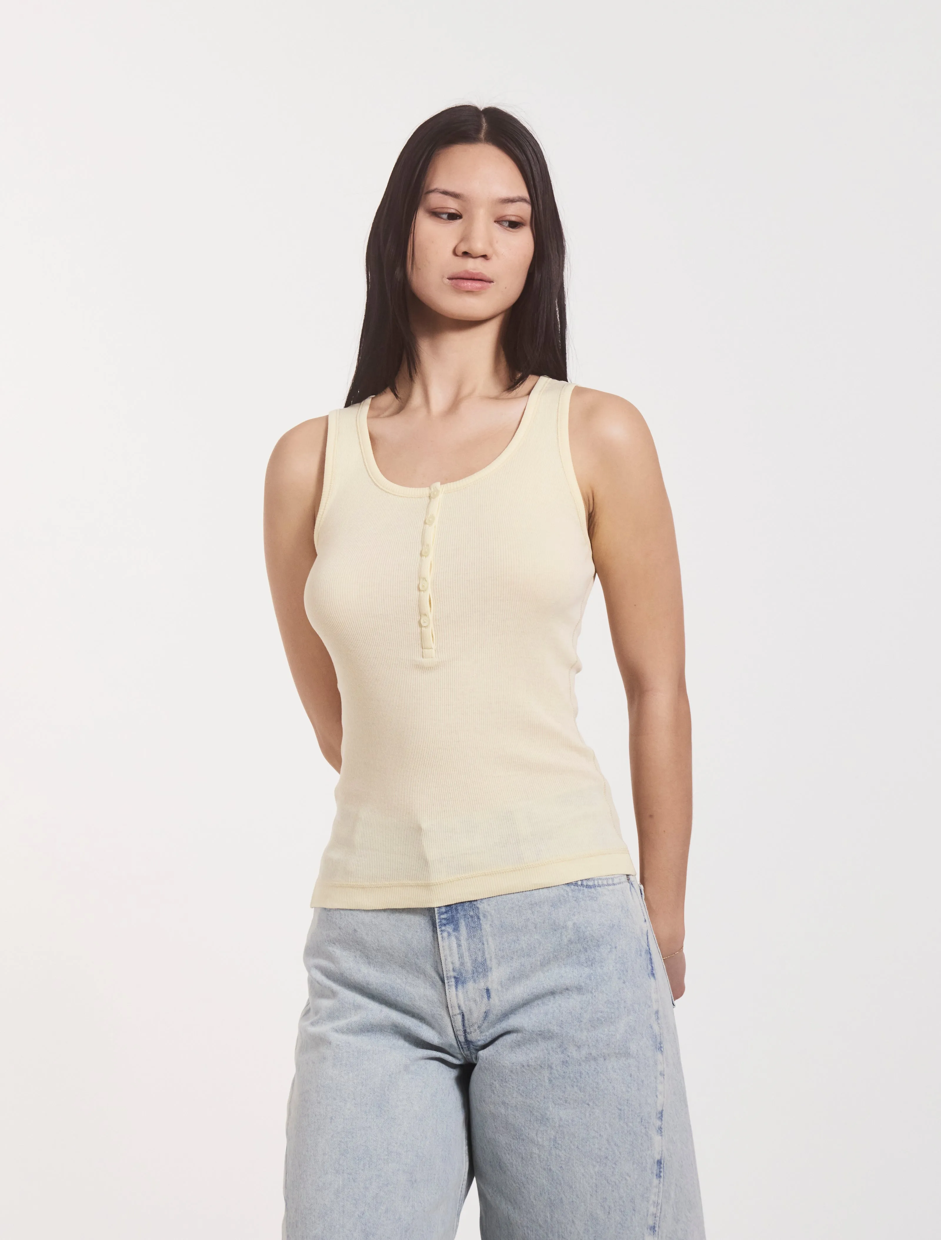 Summer Rib Tank in Butter Milk sold by Ninety Percent product image thumbnail 2