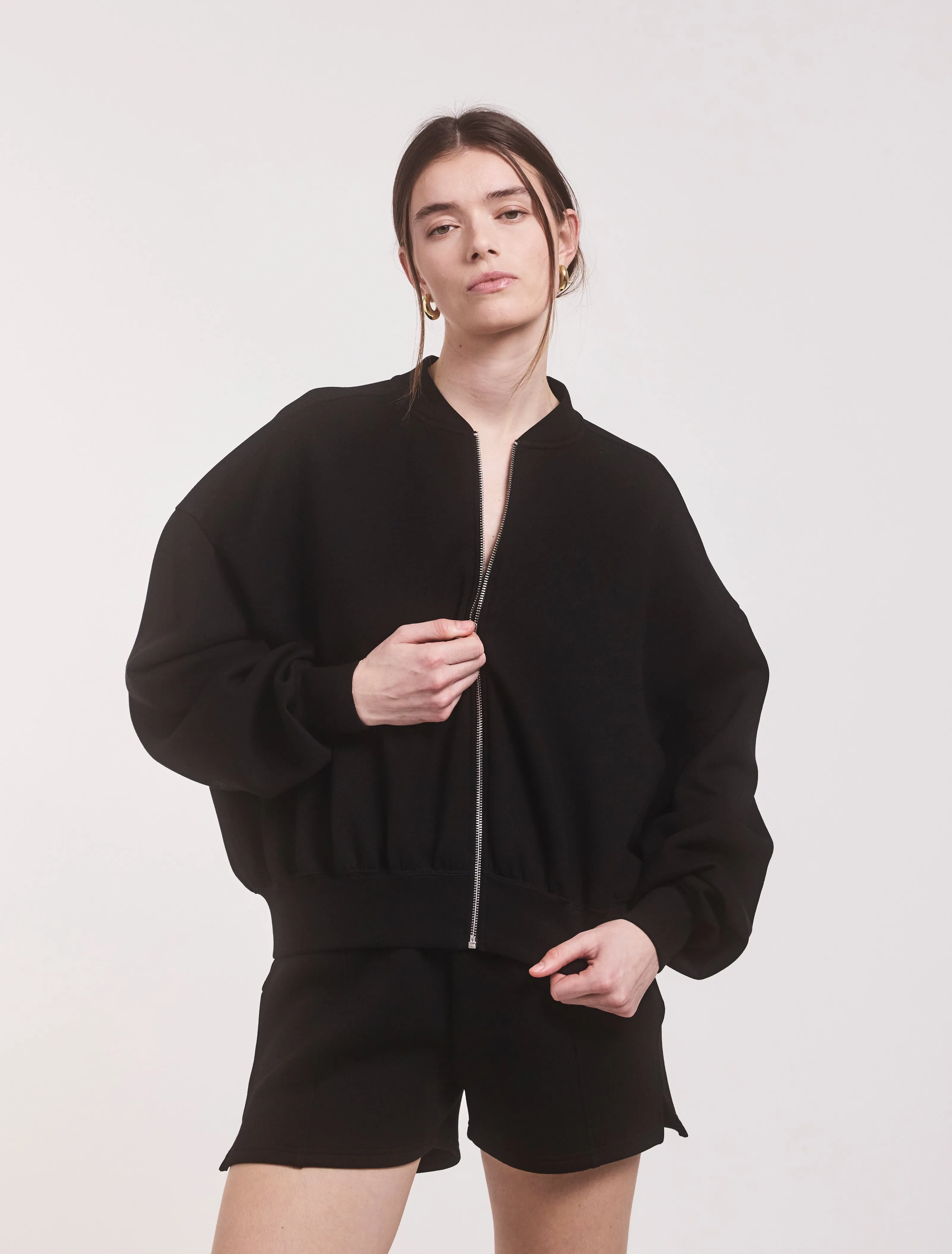 Classic Lounge Zip Jacket in Black sold by Ninety Percent product image thumbnail 4