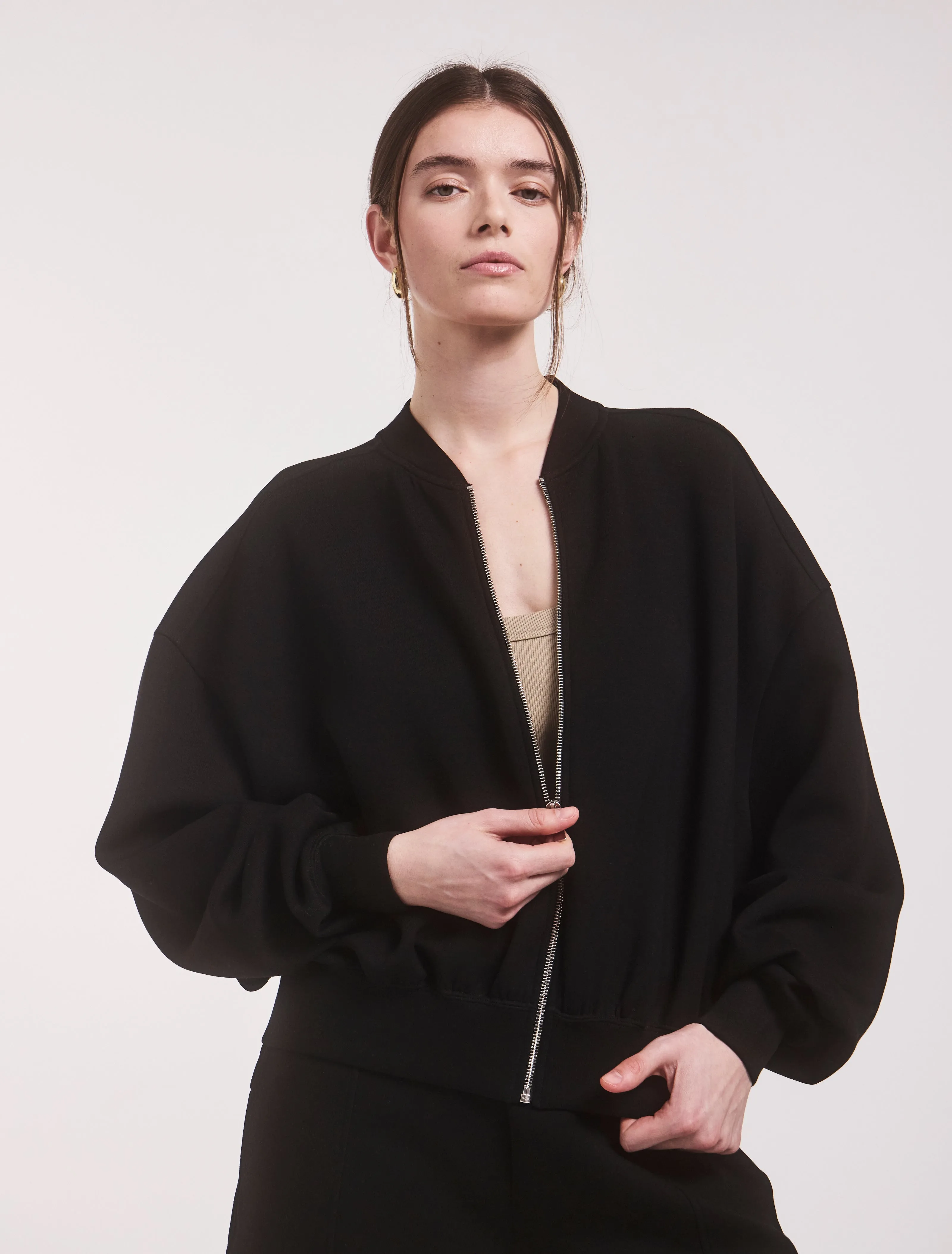 Classic Lounge Zip Jacket in Black sold by Ninety Percent product image thumbnail 5