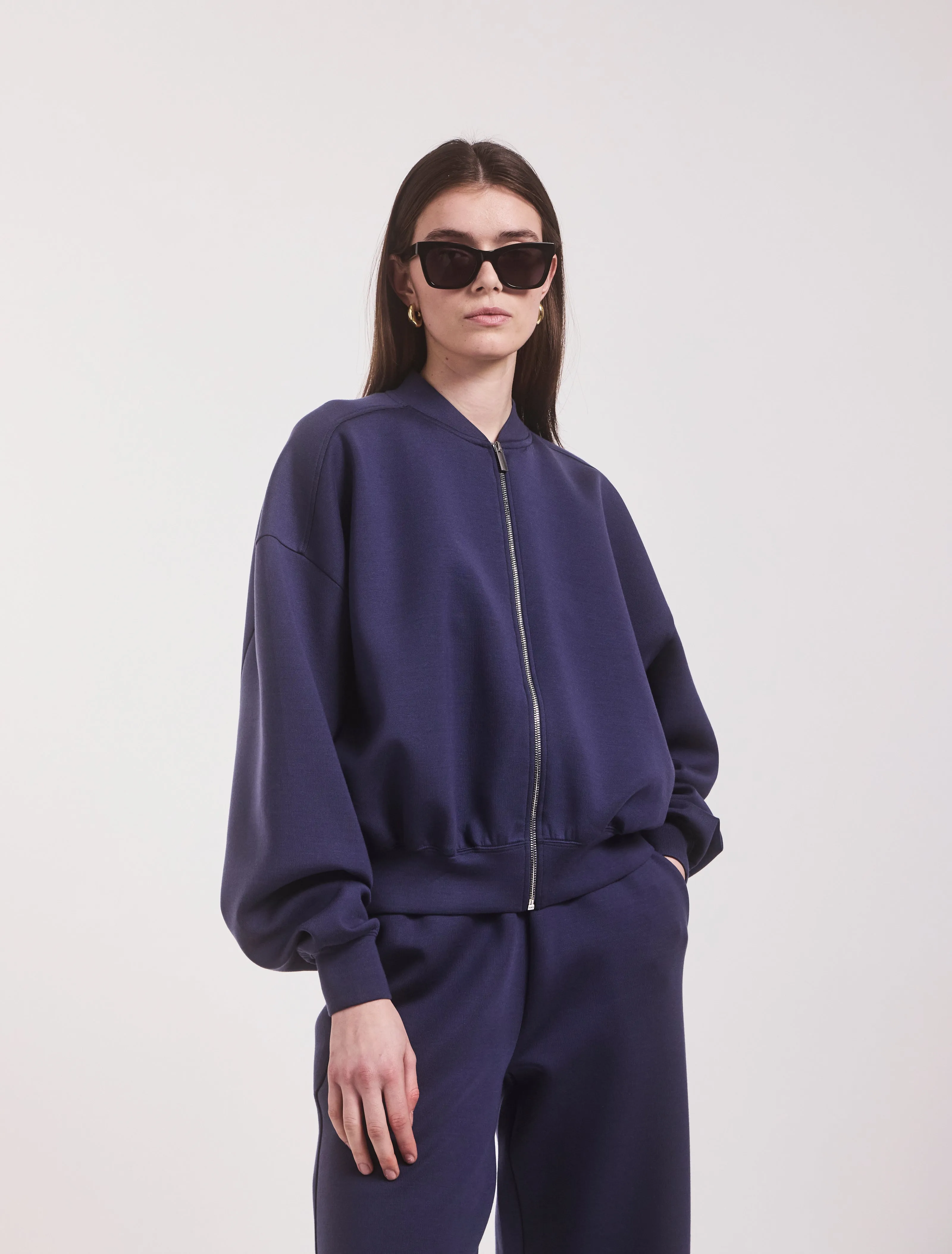 Classic Lounge Zip Jacket in Summer Navy sold by Ninety Percent product image thumbnail 2