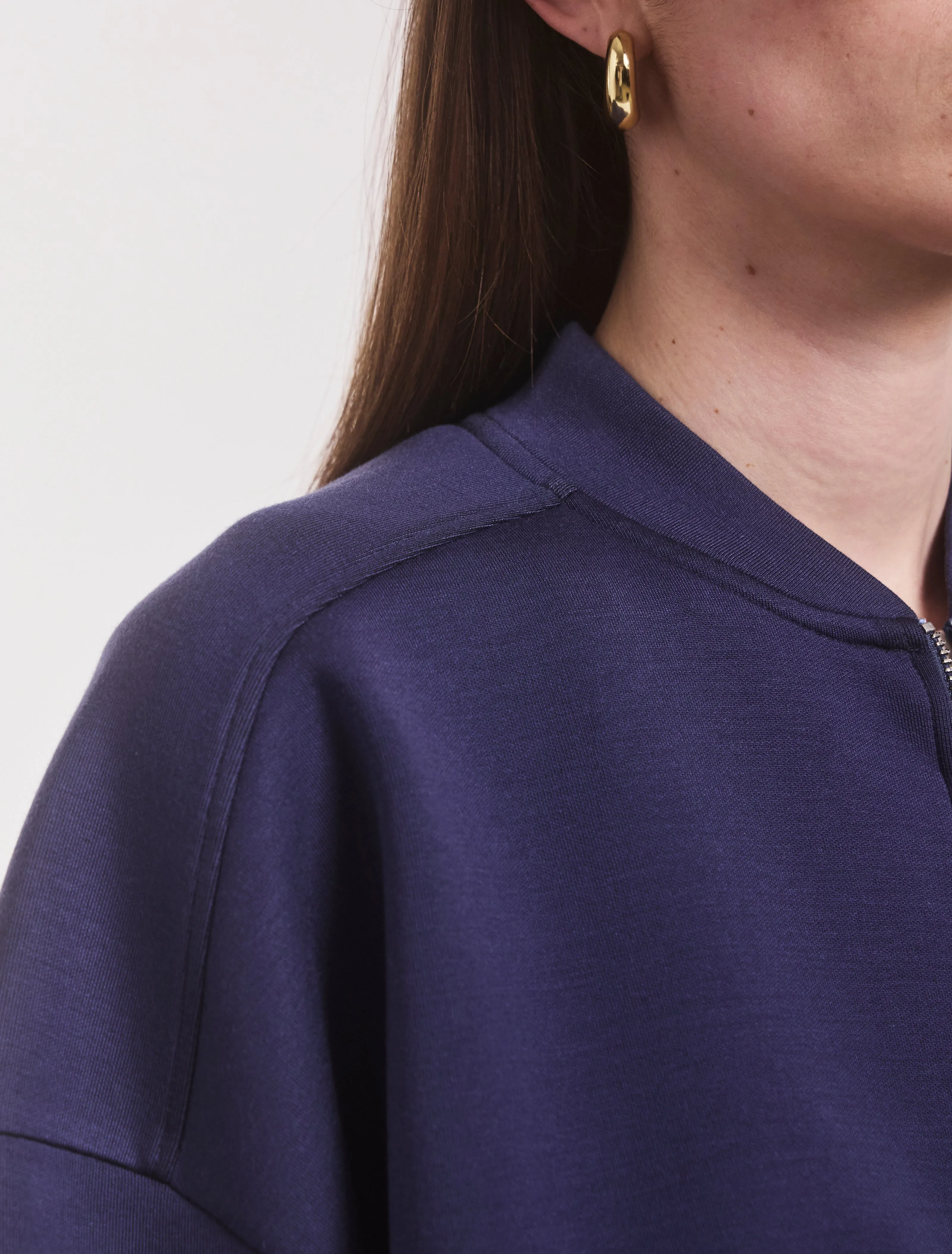 Classic Lounge Zip Jacket in Summer Navy sold by Ninety Percent product image thumbnail 3