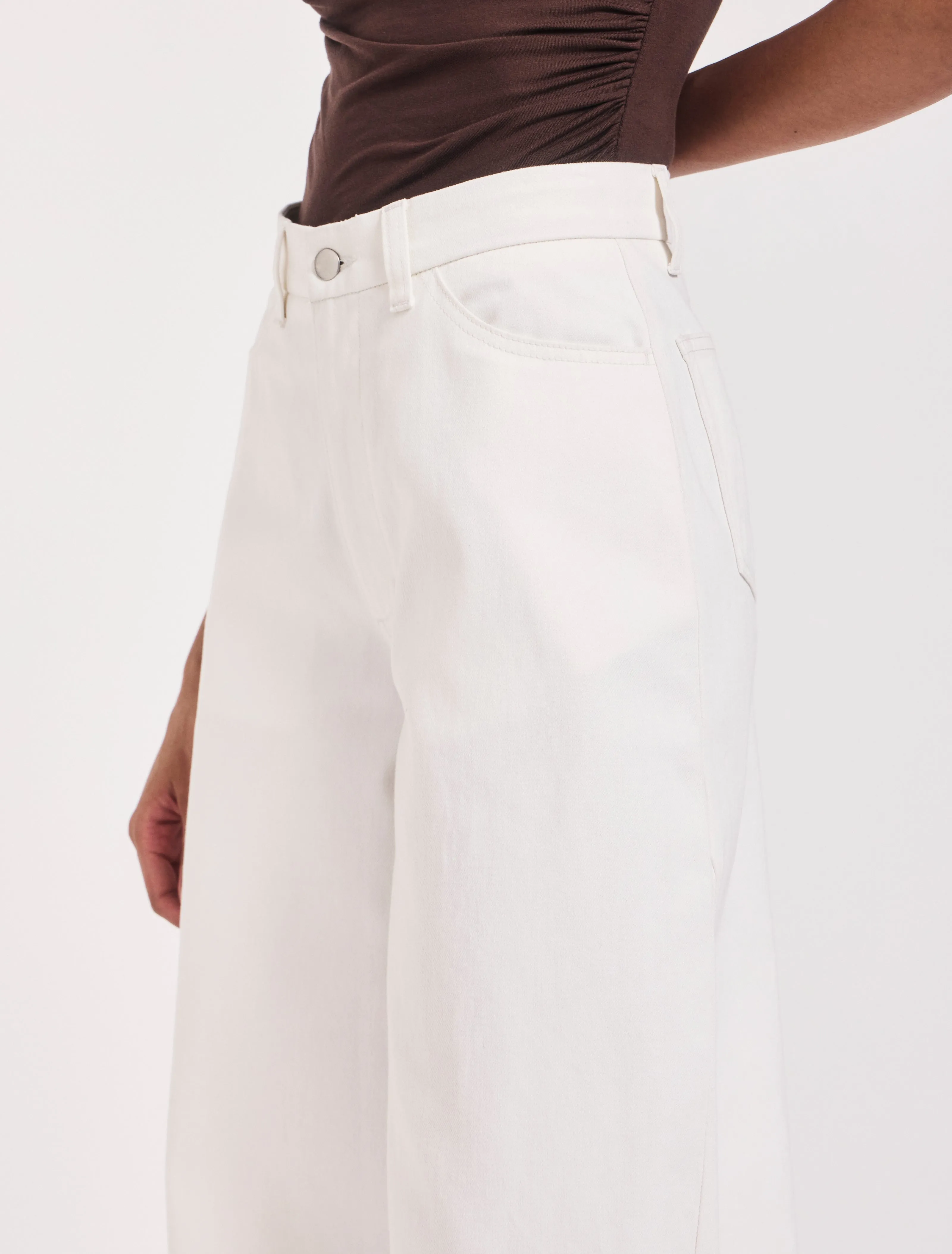 Sofia Barrel Leg Jean in Chalk sold by Ninety Percent product image thumbnail 4