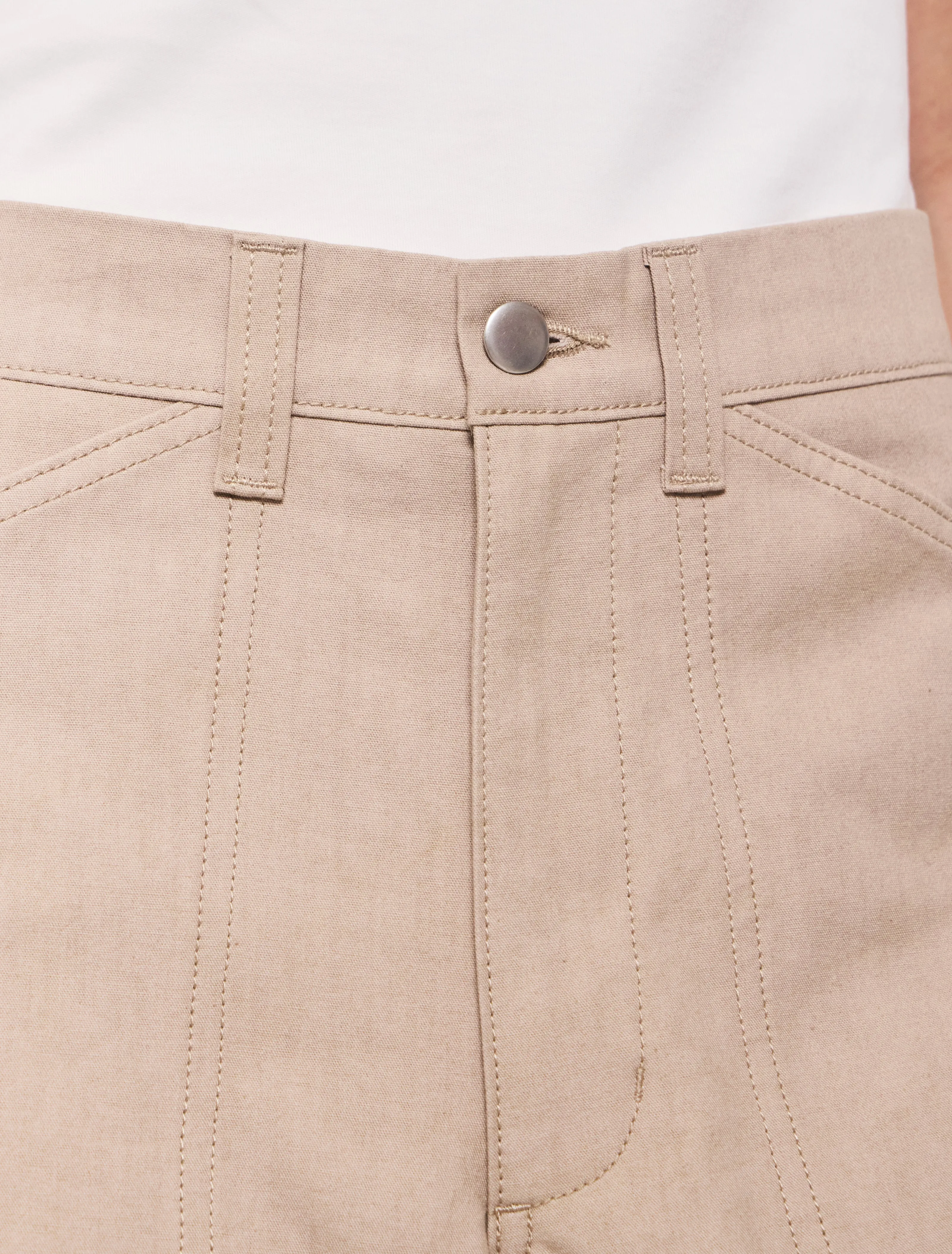 Mila Barrel Leg Cargo in Taupe sold by Ninety Percent product image thumbnail 4