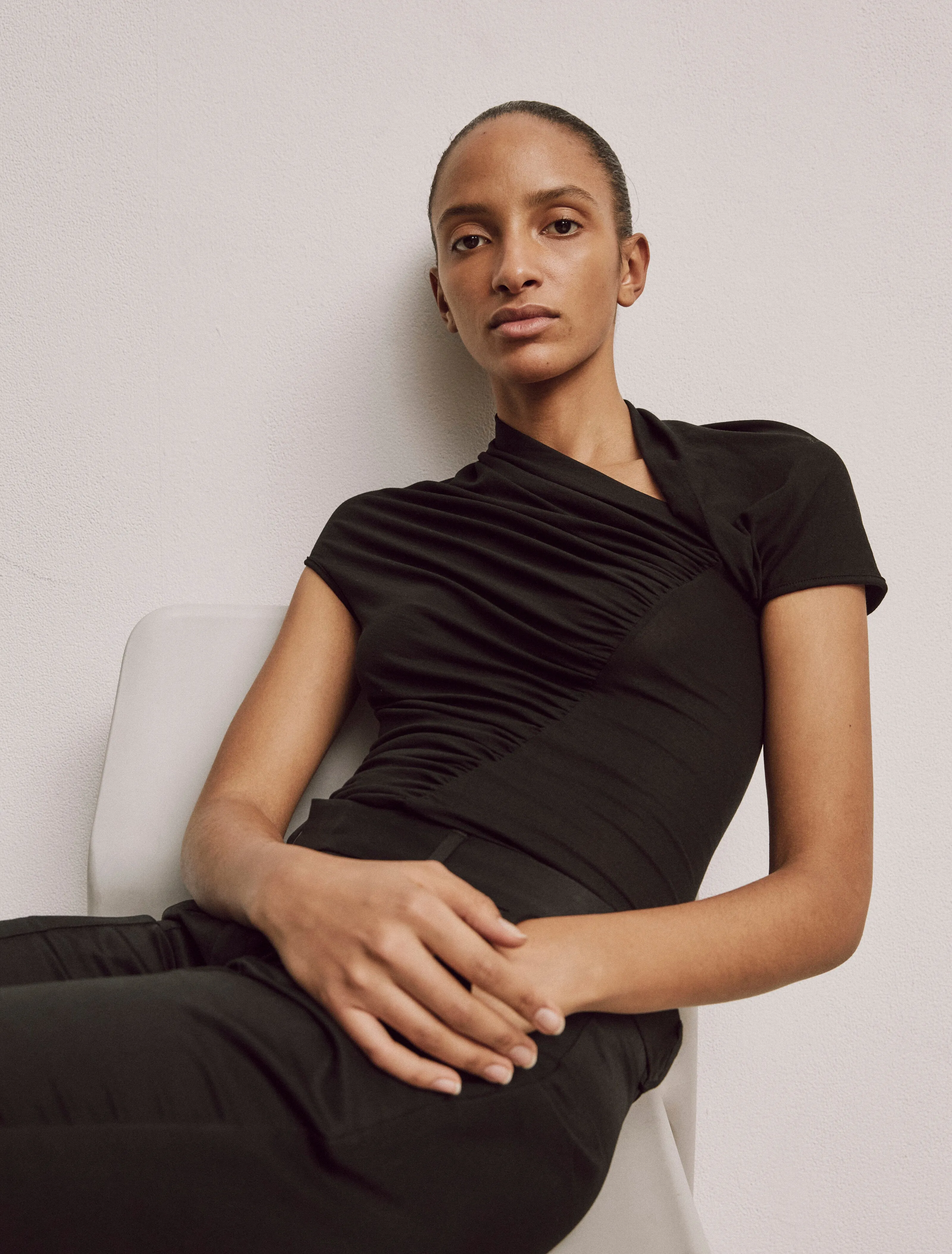 Scarab Micromodal Cut Out Top in Black sold by Ninety Percent product image thumbnail 4