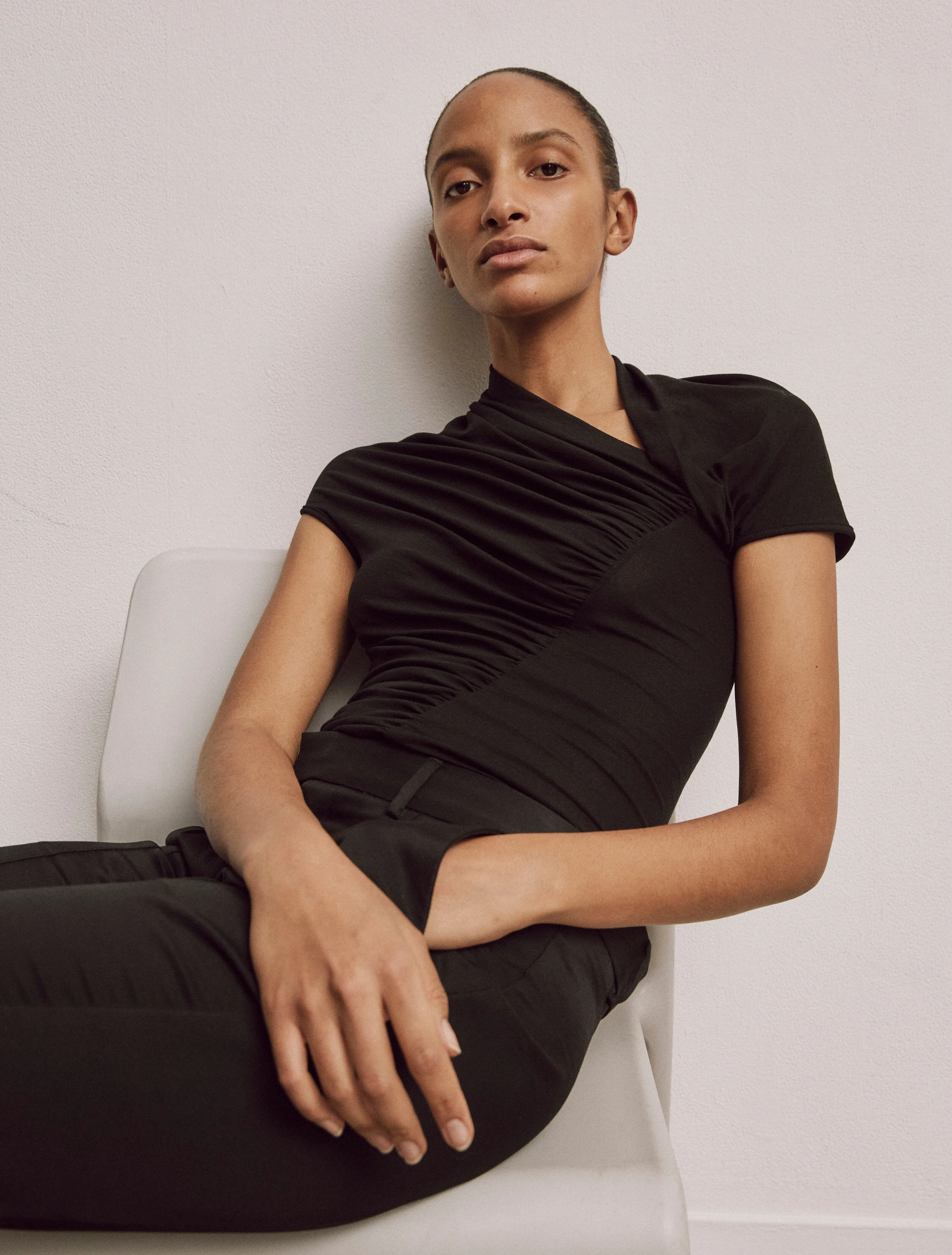 Scarab Micromodal Cut Out Top in Black sold by Ninety Percent product image thumbnail 2