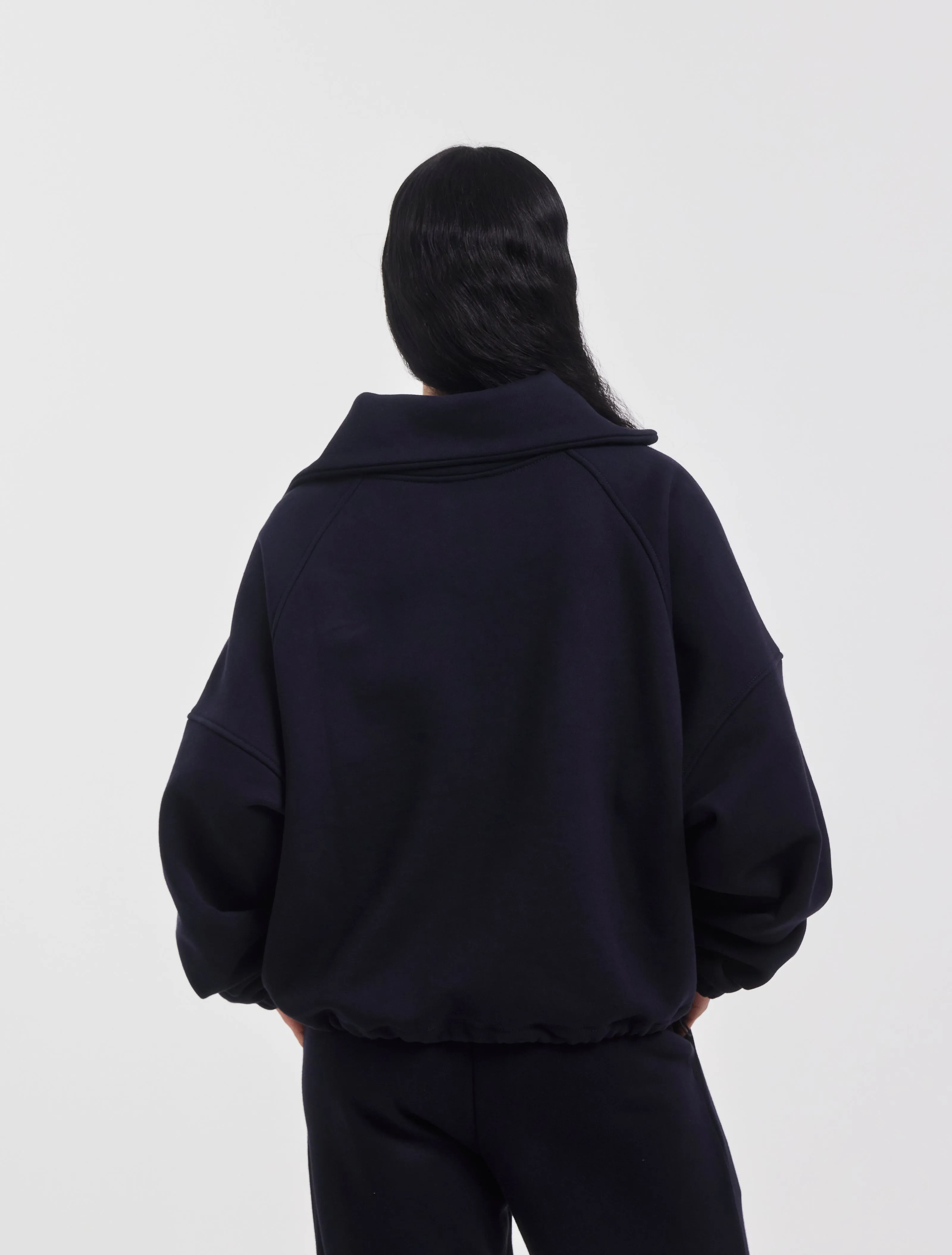 Classic Half Zip Sweatshirt in Darkest Navy sold by Ninety Percent product image thumbnail 3