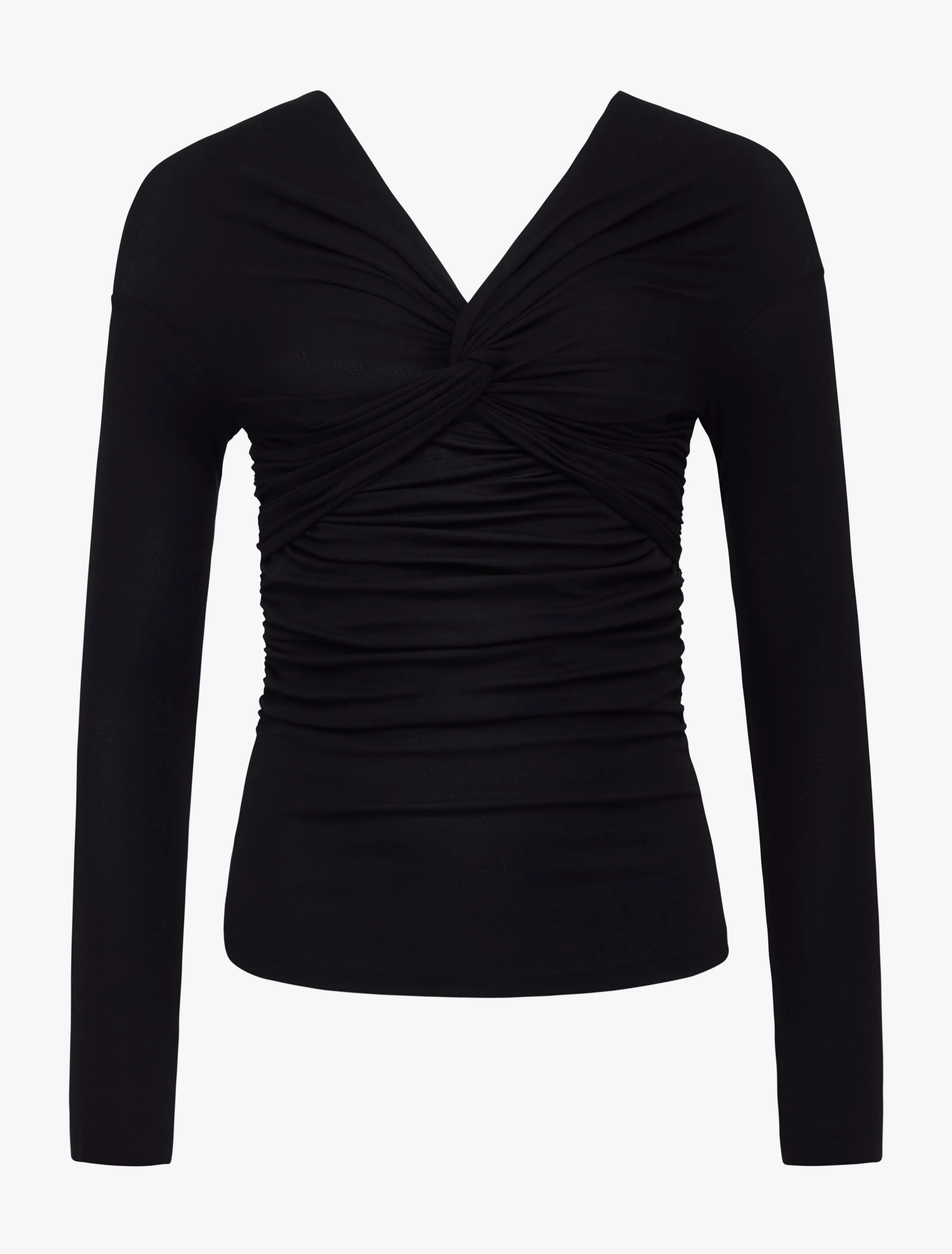 Vesta Micromodal Knot Long Sleeve Top in Black sold by Ninety Percent product image thumbnail 5