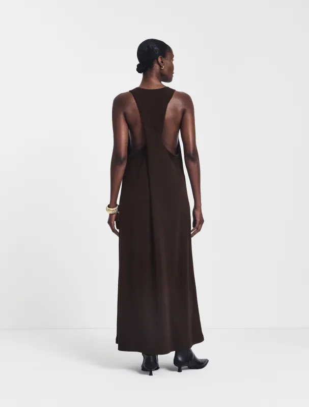 Siq Dress in Bitter Chocolate sold by Ninety Percent