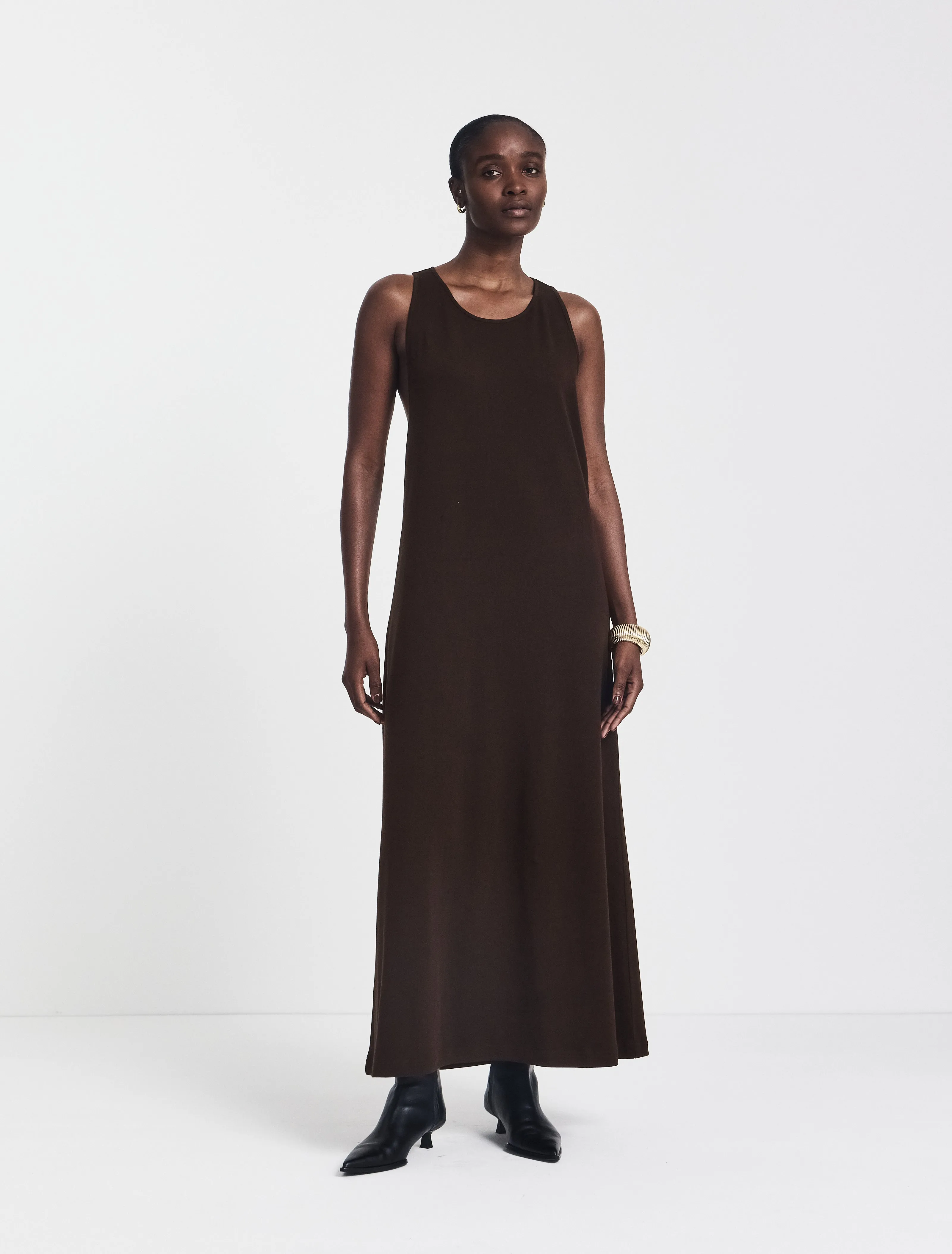 Siq Dress in Bitter Chocolate sold by Ninety Percent product image thumbnail 2