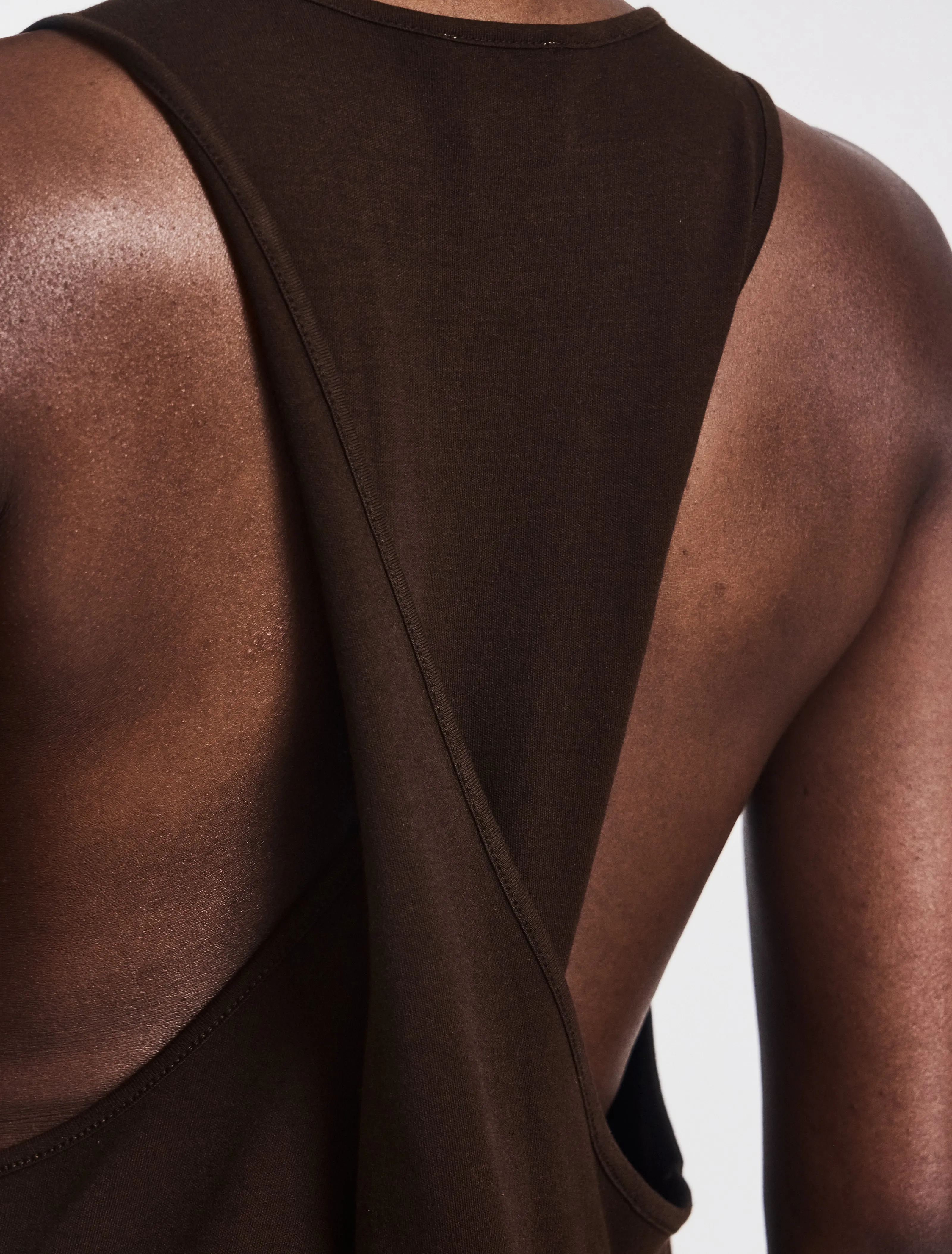 Siq Dress in Bitter Chocolate sold by Ninety Percent product image thumbnail 4