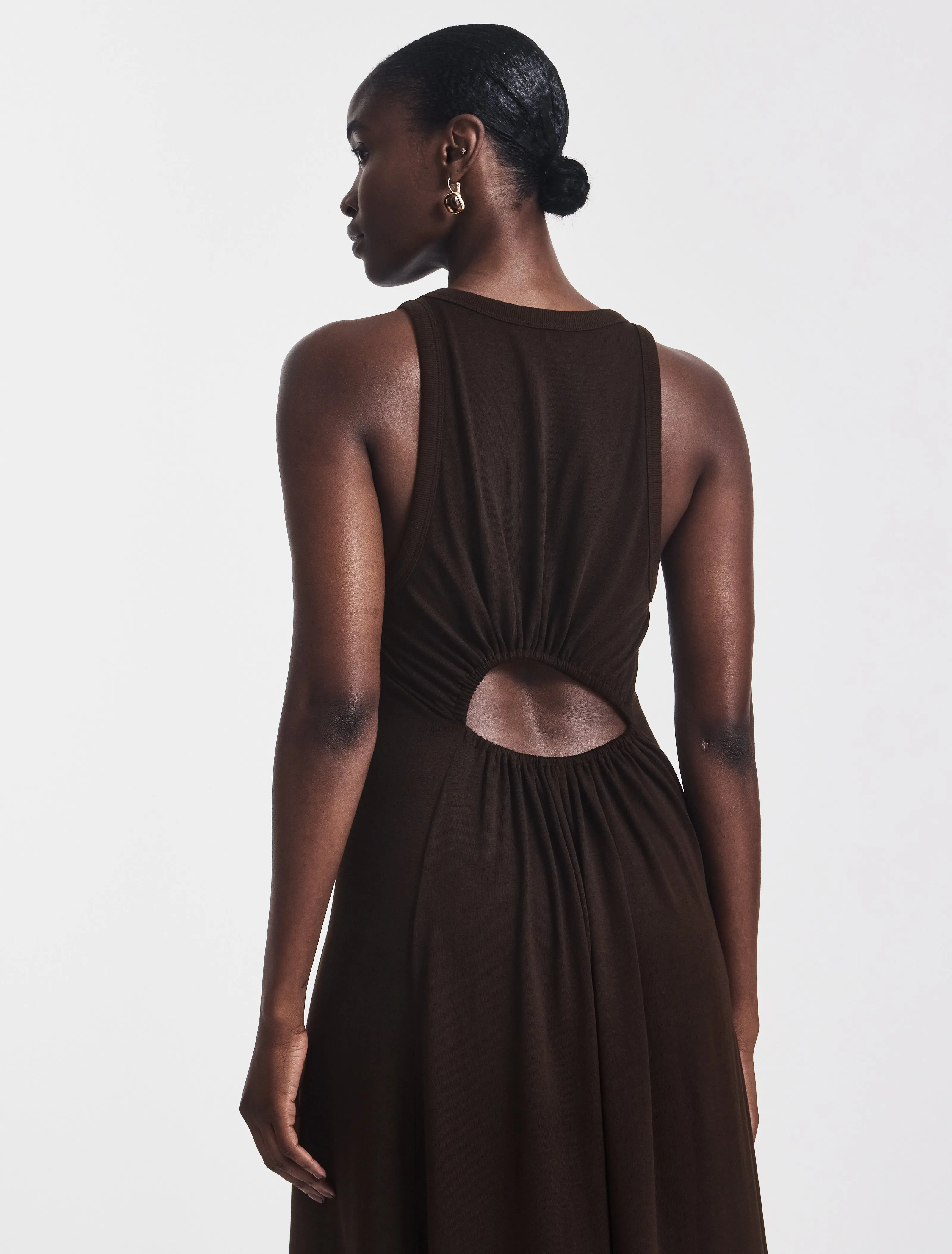 Pelias Dress in Bitter Chocolate sold by Ninety Percent product image thumbnail 4