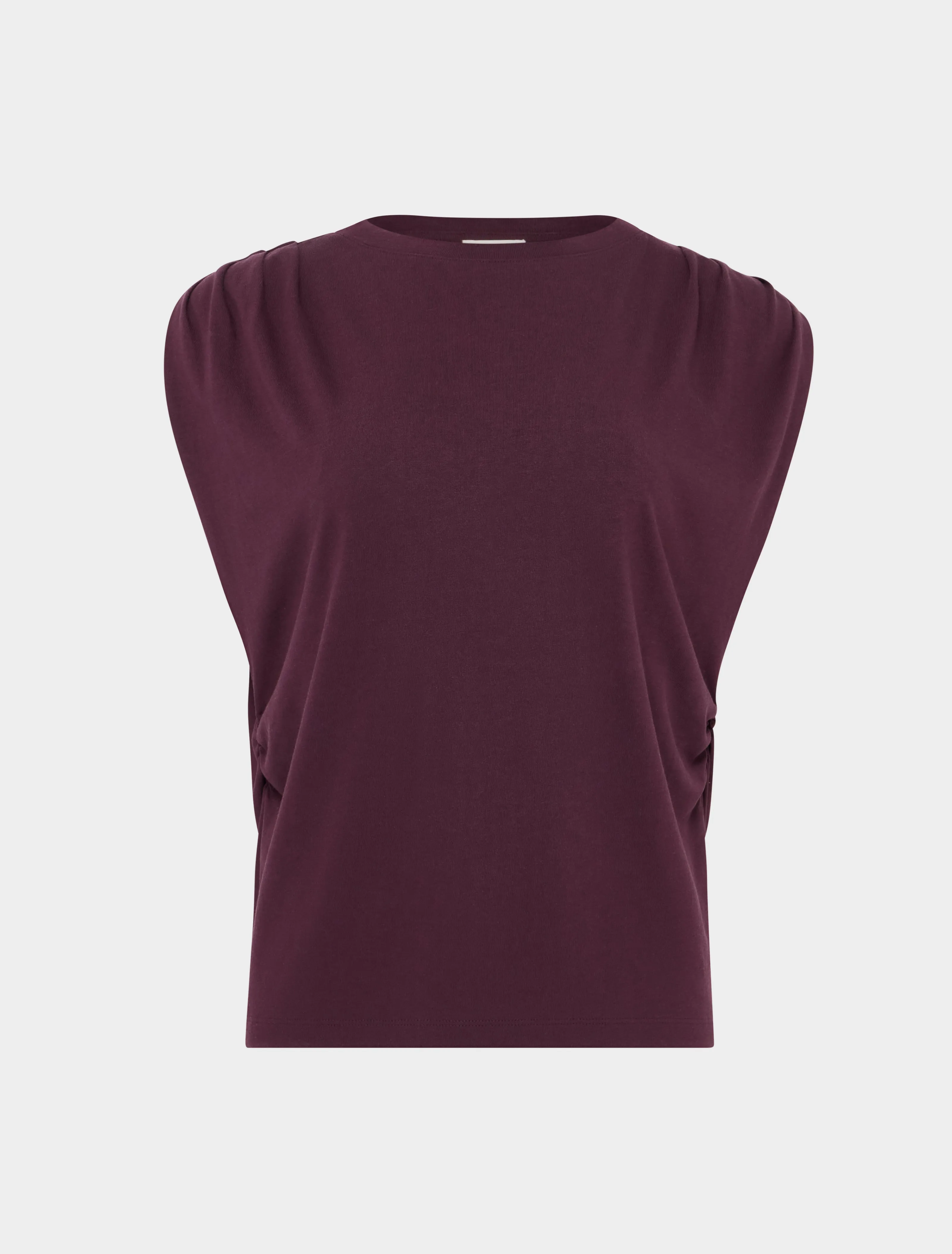 Kaia Pleated Tank Top in Merlot sold by Ninety Percent product image thumbnail 5