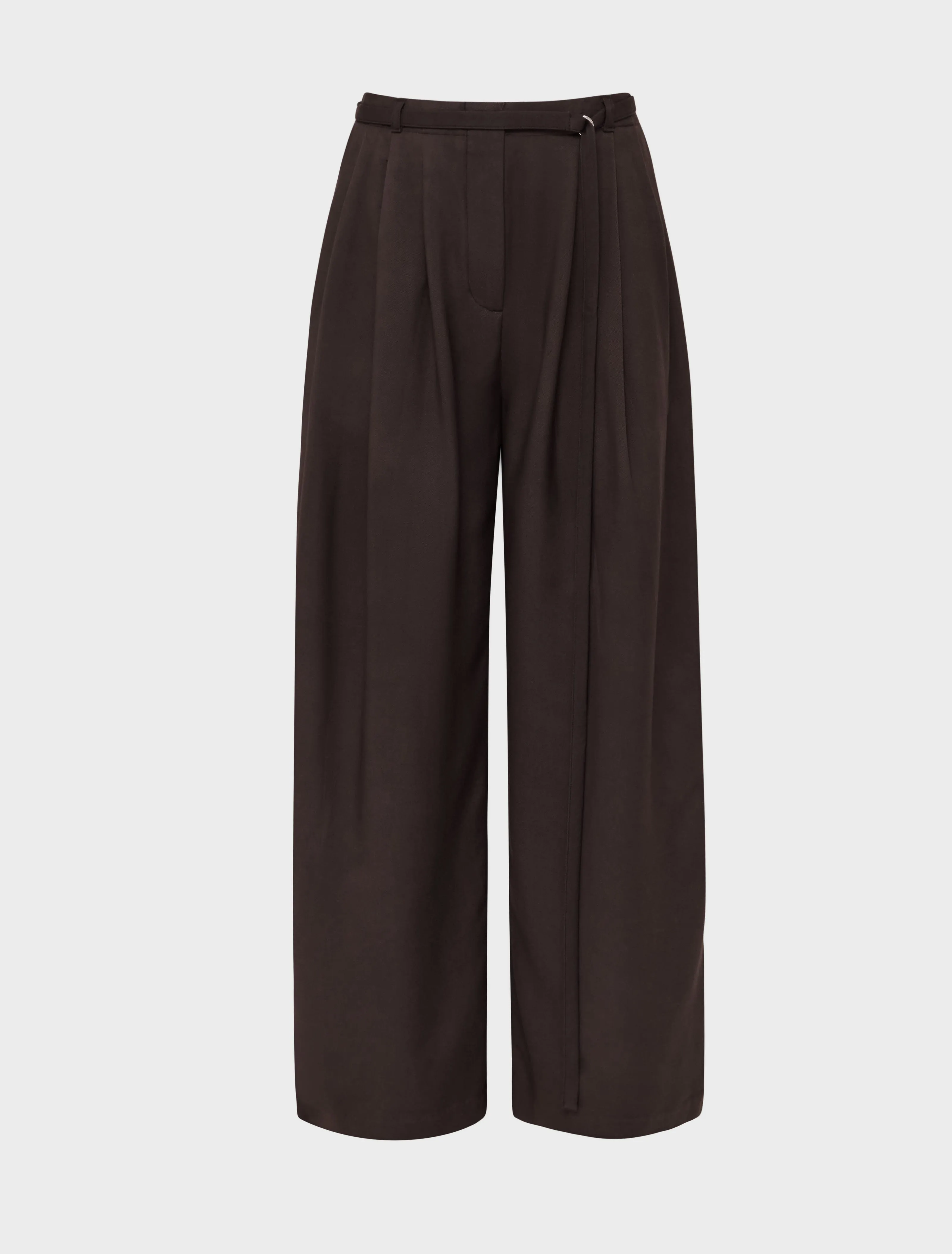 Evie Wide Leg Trouser in Bitter Chocolate sold by Ninety Percent product image thumbnail 5