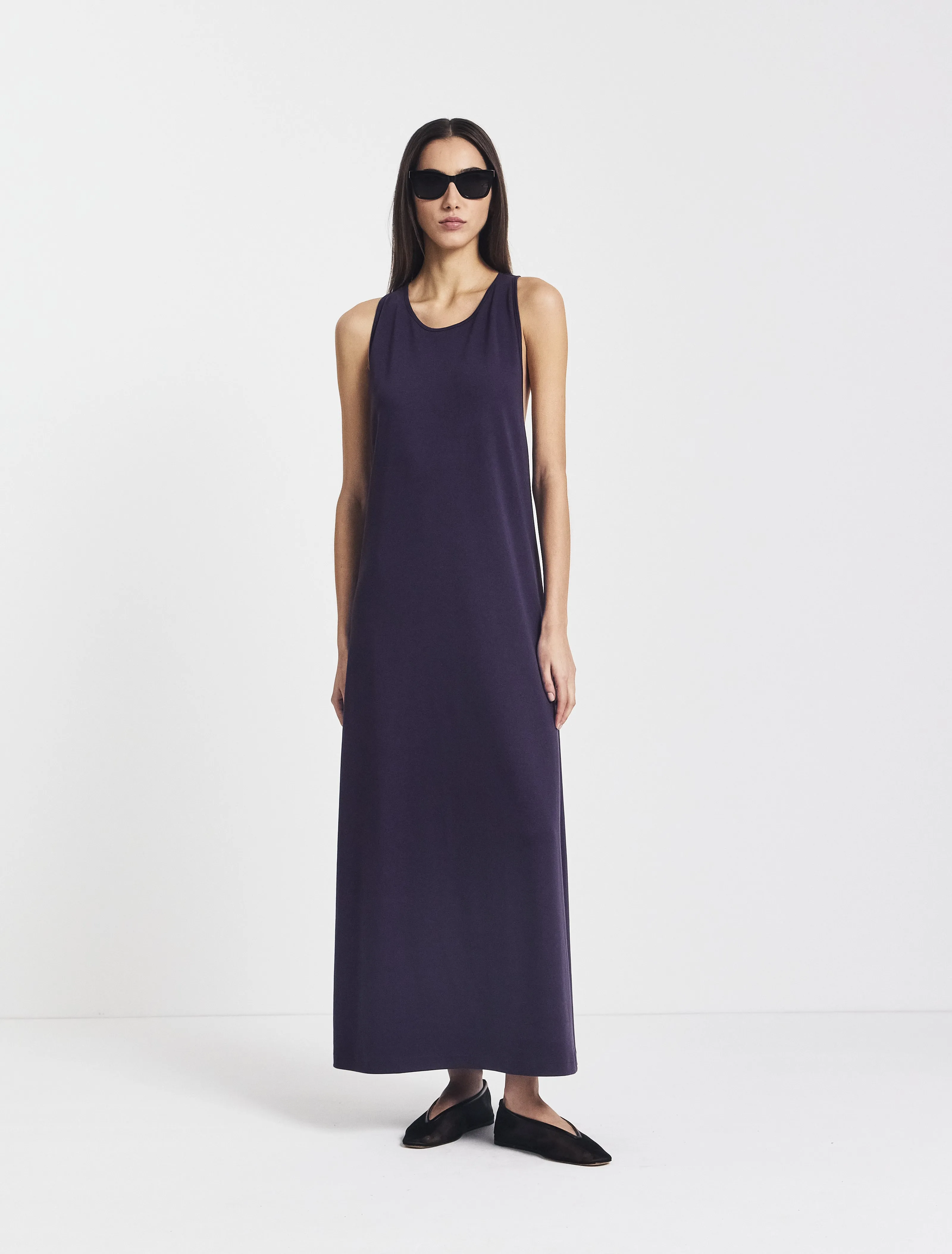 Siq Dress in Aubergine sold by Ninety Percent product image thumbnail 2
