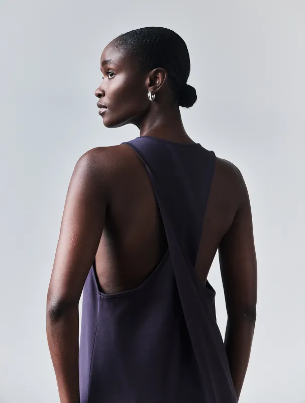 Siq Dress in Aubergine sold by Ninety Percent