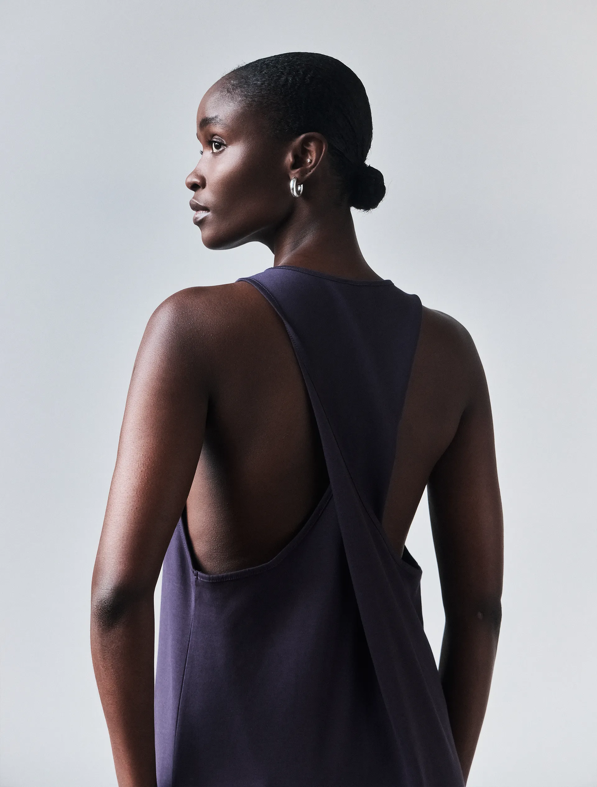 Siq Dress in Aubergine sold by Ninety Percent