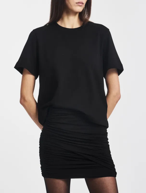 Raya Rouch Mini Skirt in Black sold by Ninety Percent