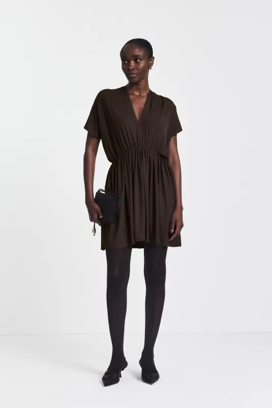 Bythos Reversible Dress in Bitter Chocolate sold by Ninety Percent