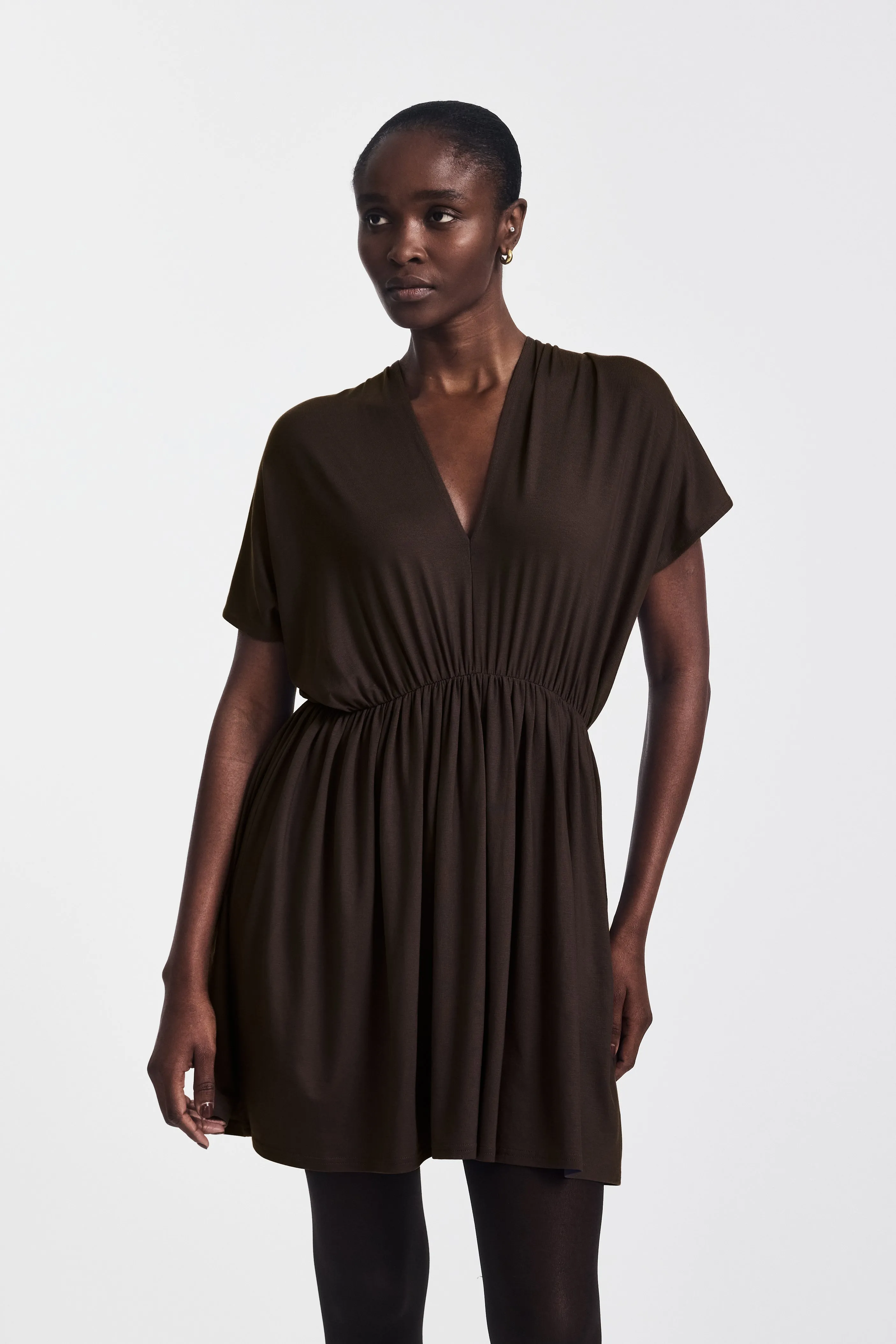 Bythos Reversible Dress in Bitter Chocolate sold by Ninety Percent product image thumbnail 2