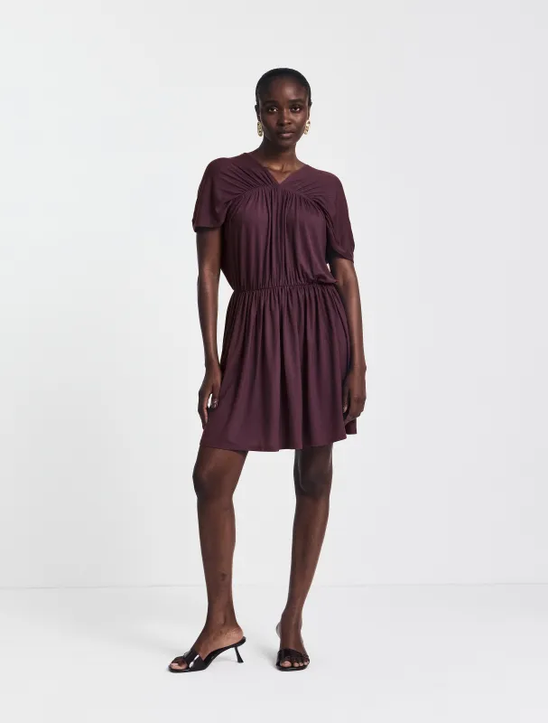 Bythos Reversible Dress in Merlot sold by Ninety Percent