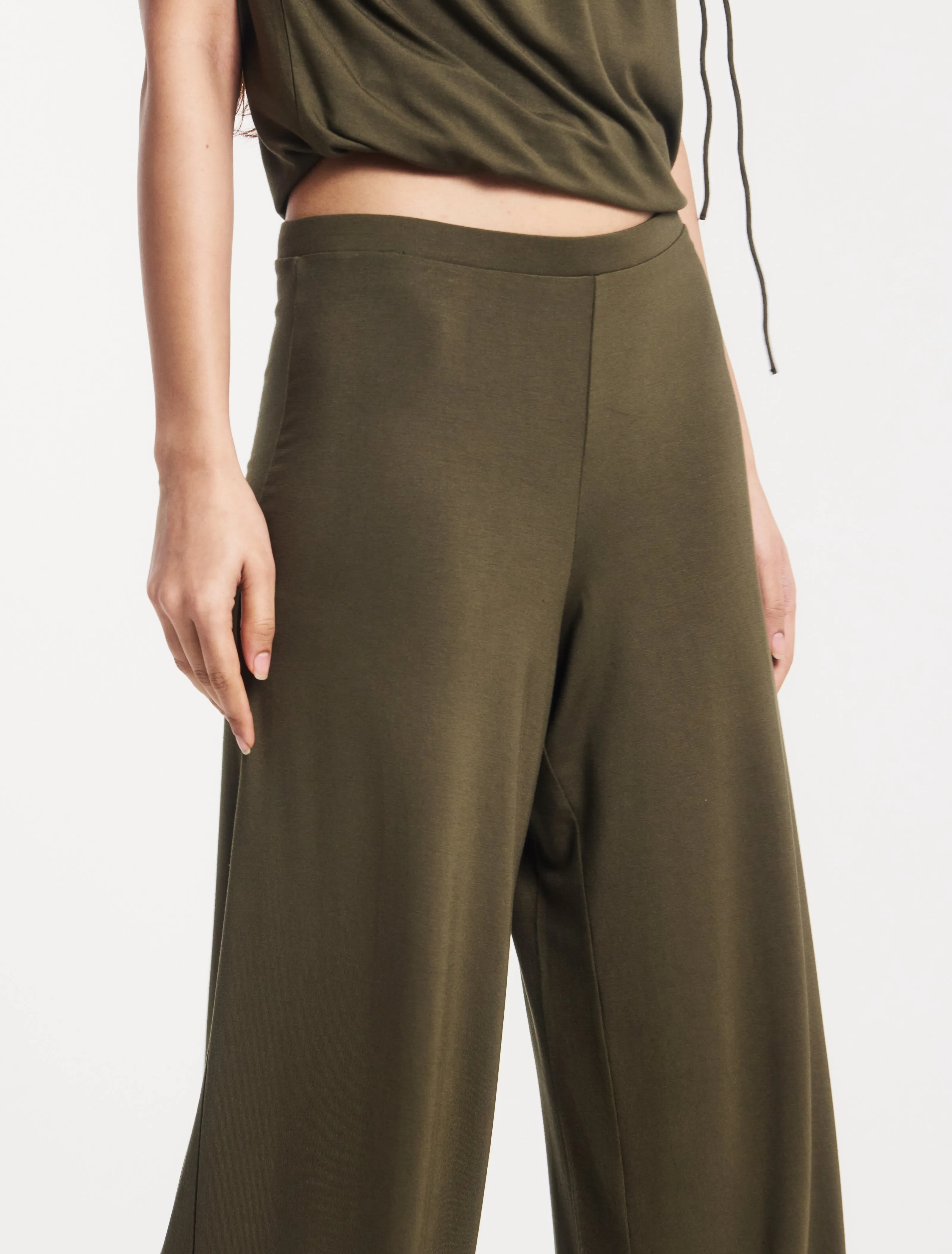 Clover Wide Leg Bottom in Leaf Green sold by Ninety Percent product image thumbnail 2