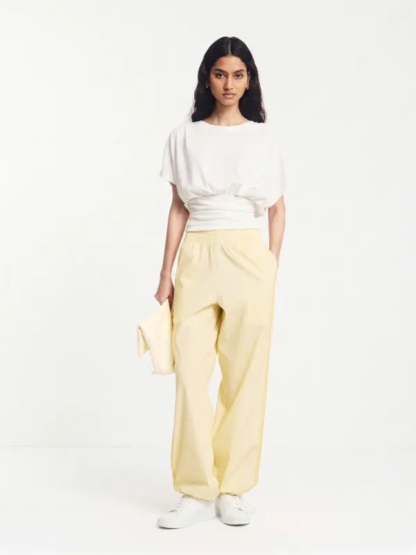Etta Smart Cargo Pant in Butter Milk made by Ninety Percent