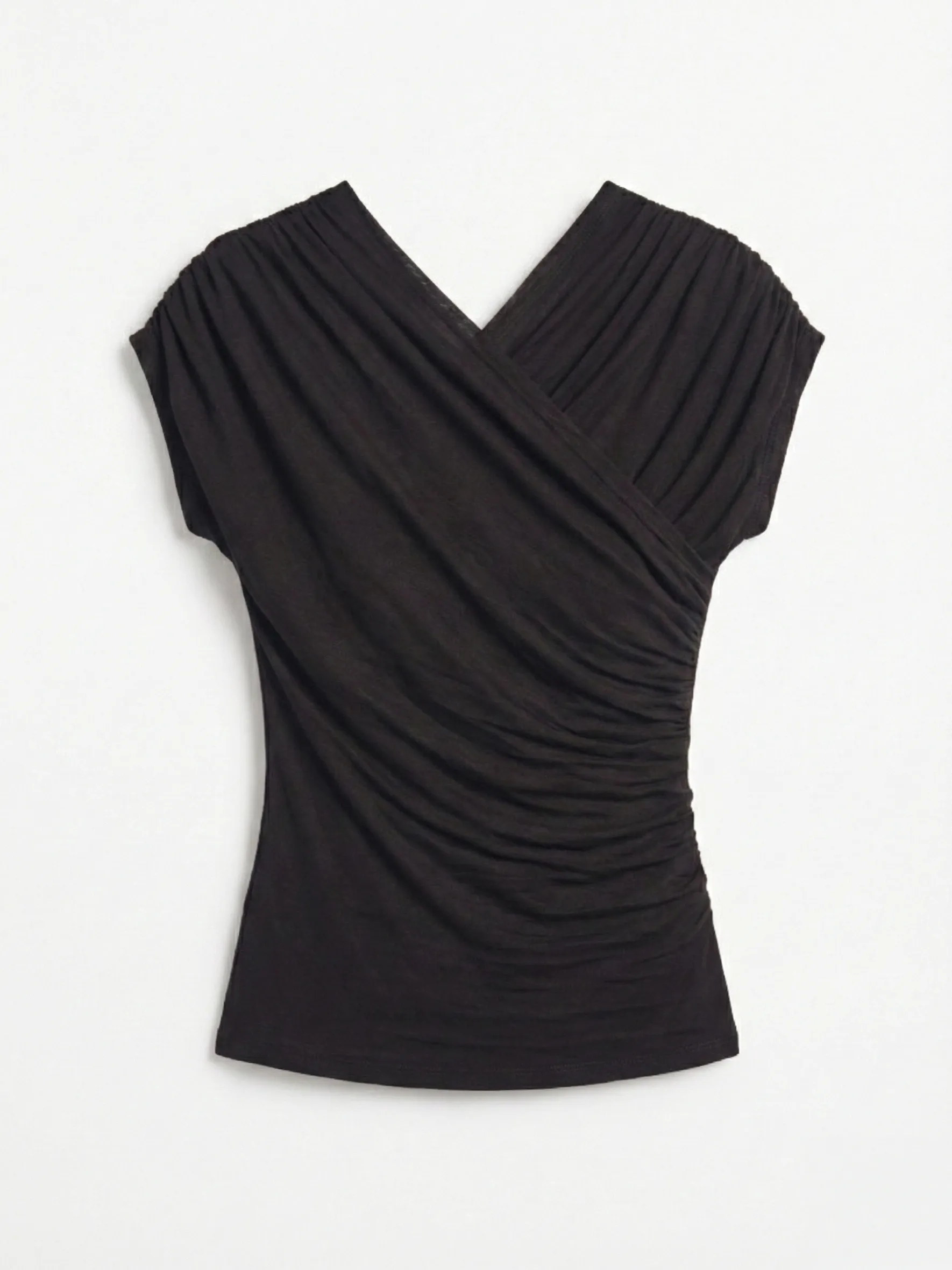 Indie Wrap Top in Bitter Chocolate sold by Ninety Percent product image thumbnail 5